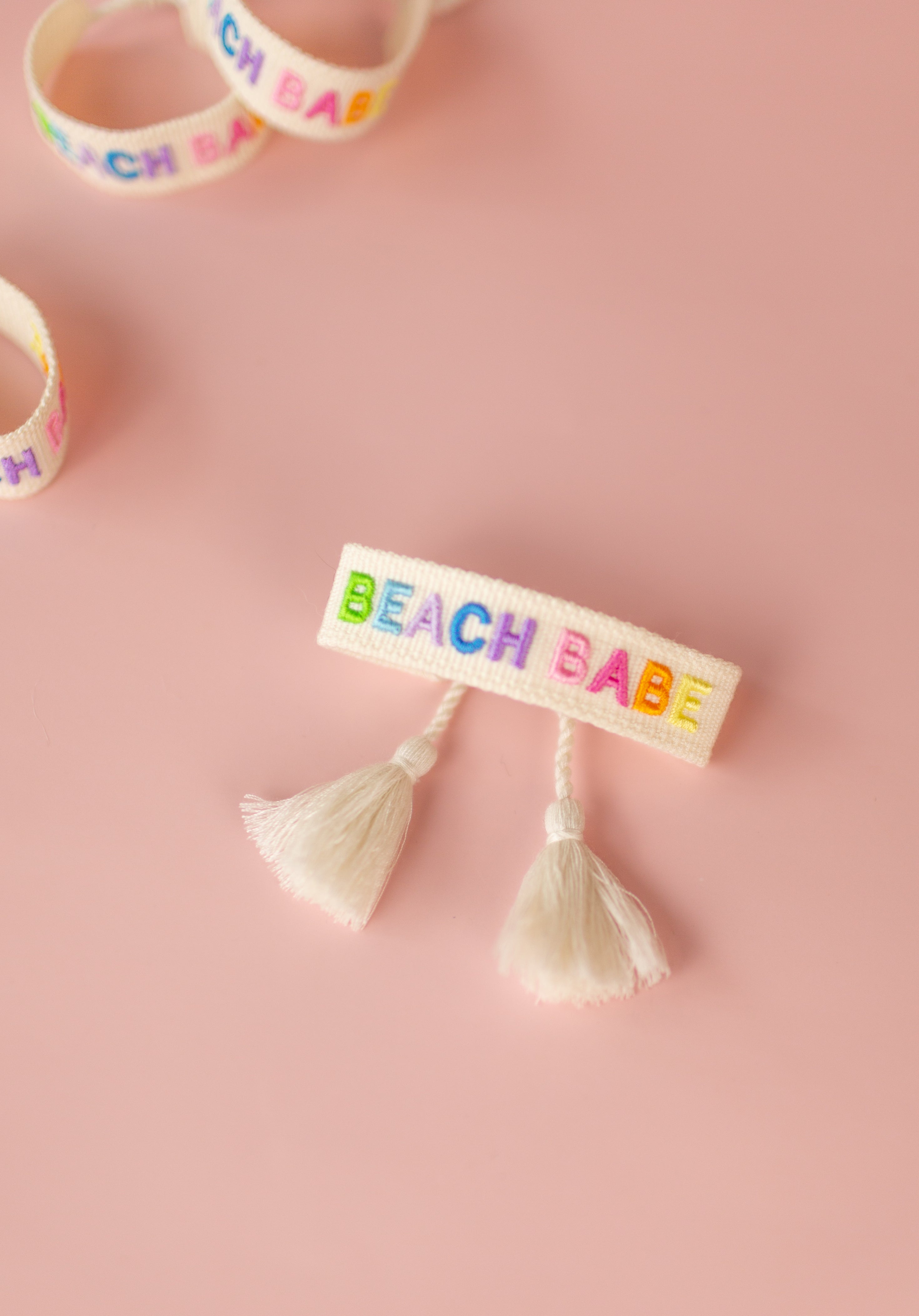 Beach Babe Embroidered Bracelet