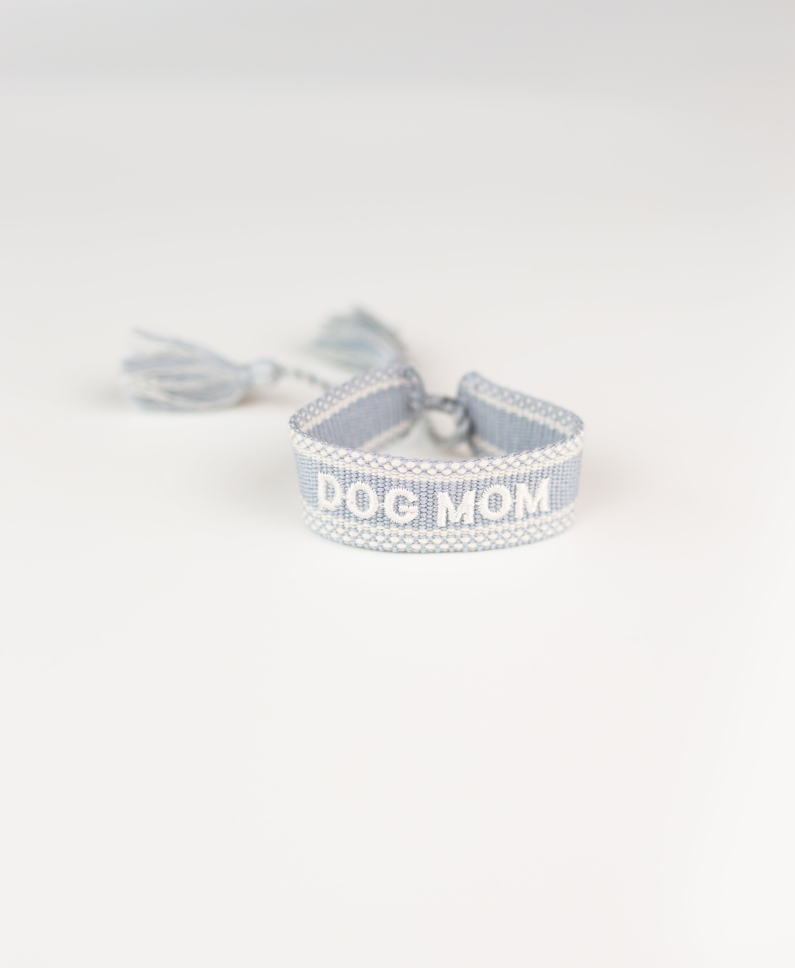 Dog Mom Embroidered Bracelet