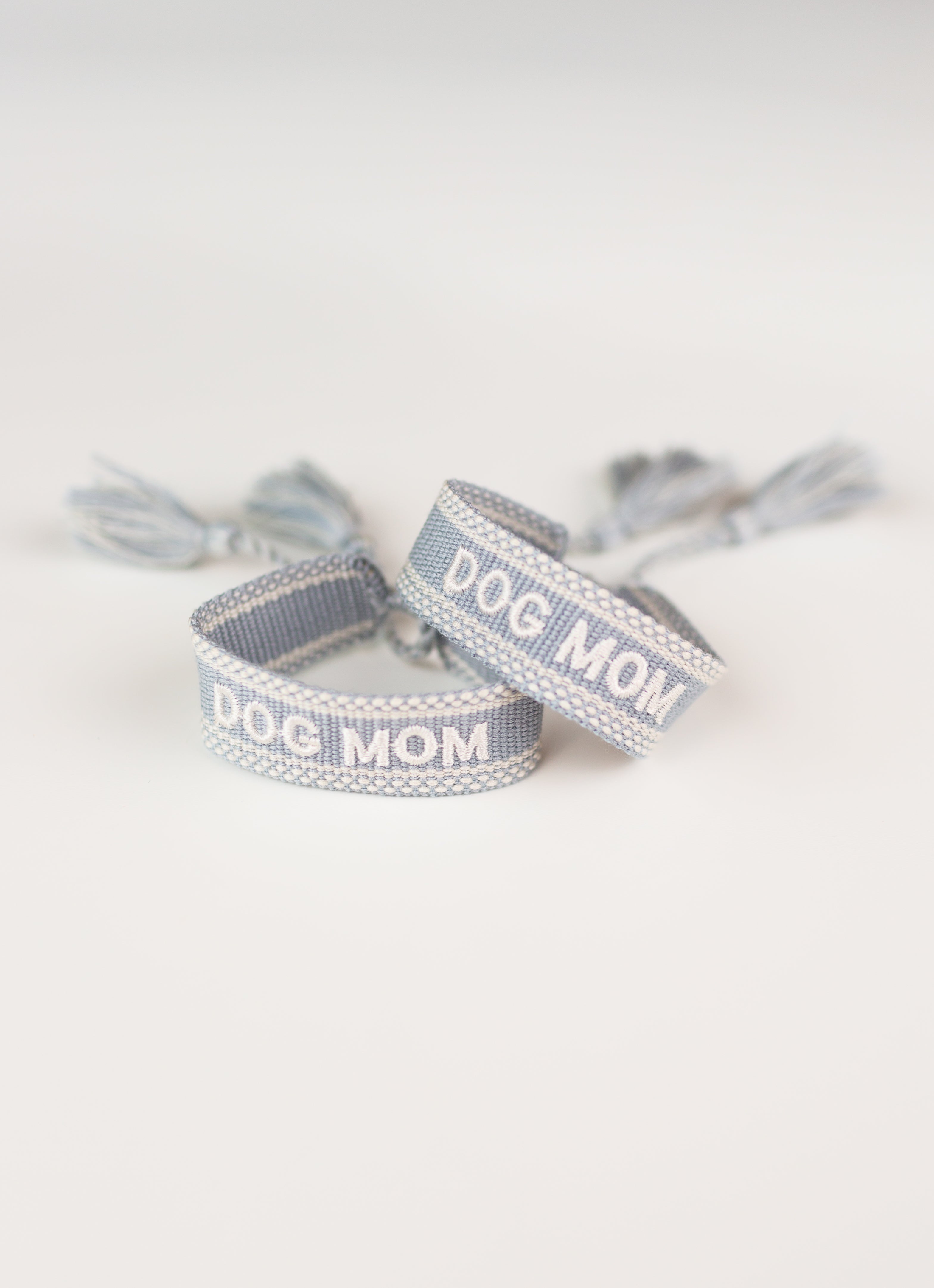 Dog Mom Embroidered Bracelet