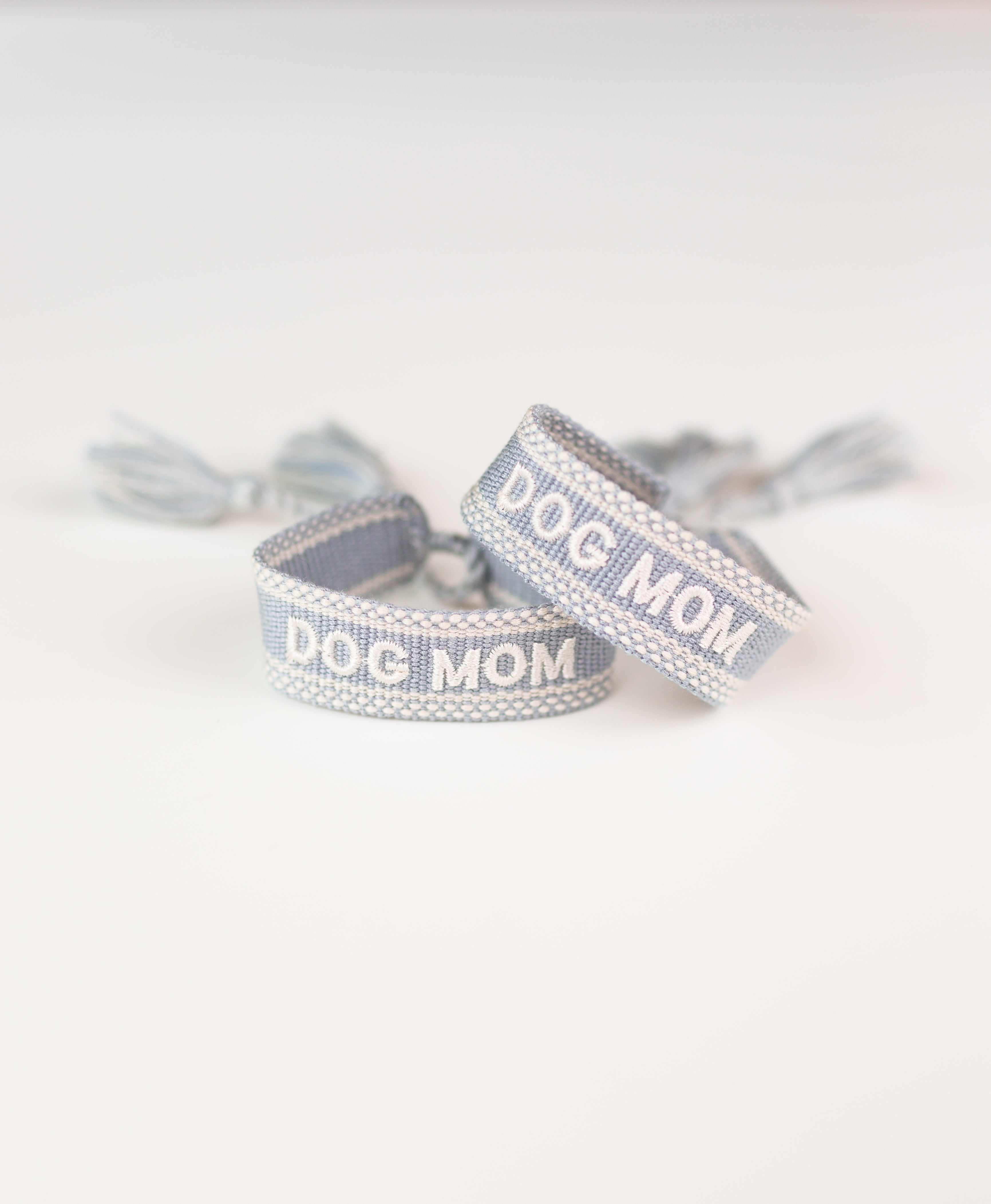 Dog Mom Embroidered Bracelet