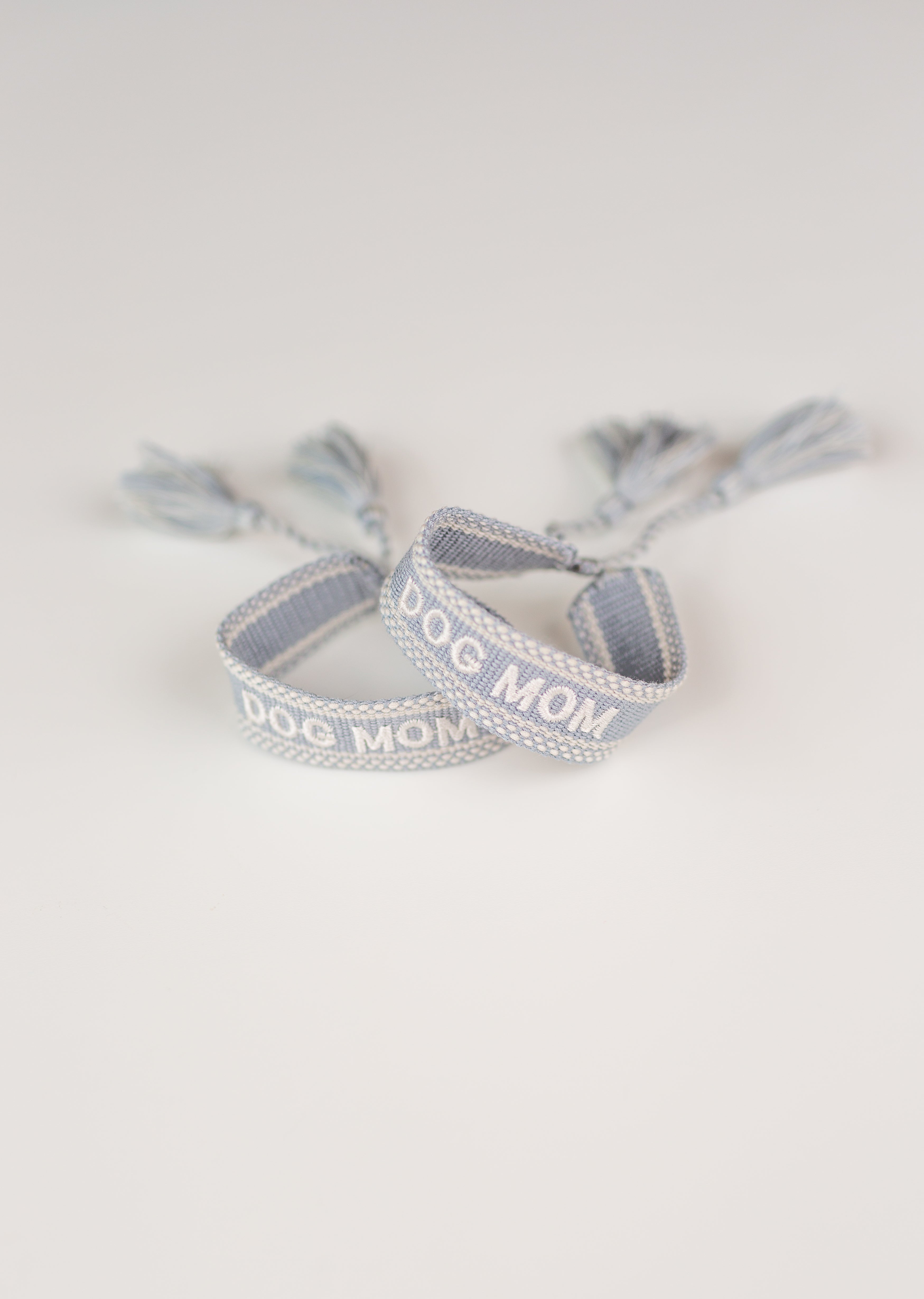 Dog Mom Embroidered Bracelet