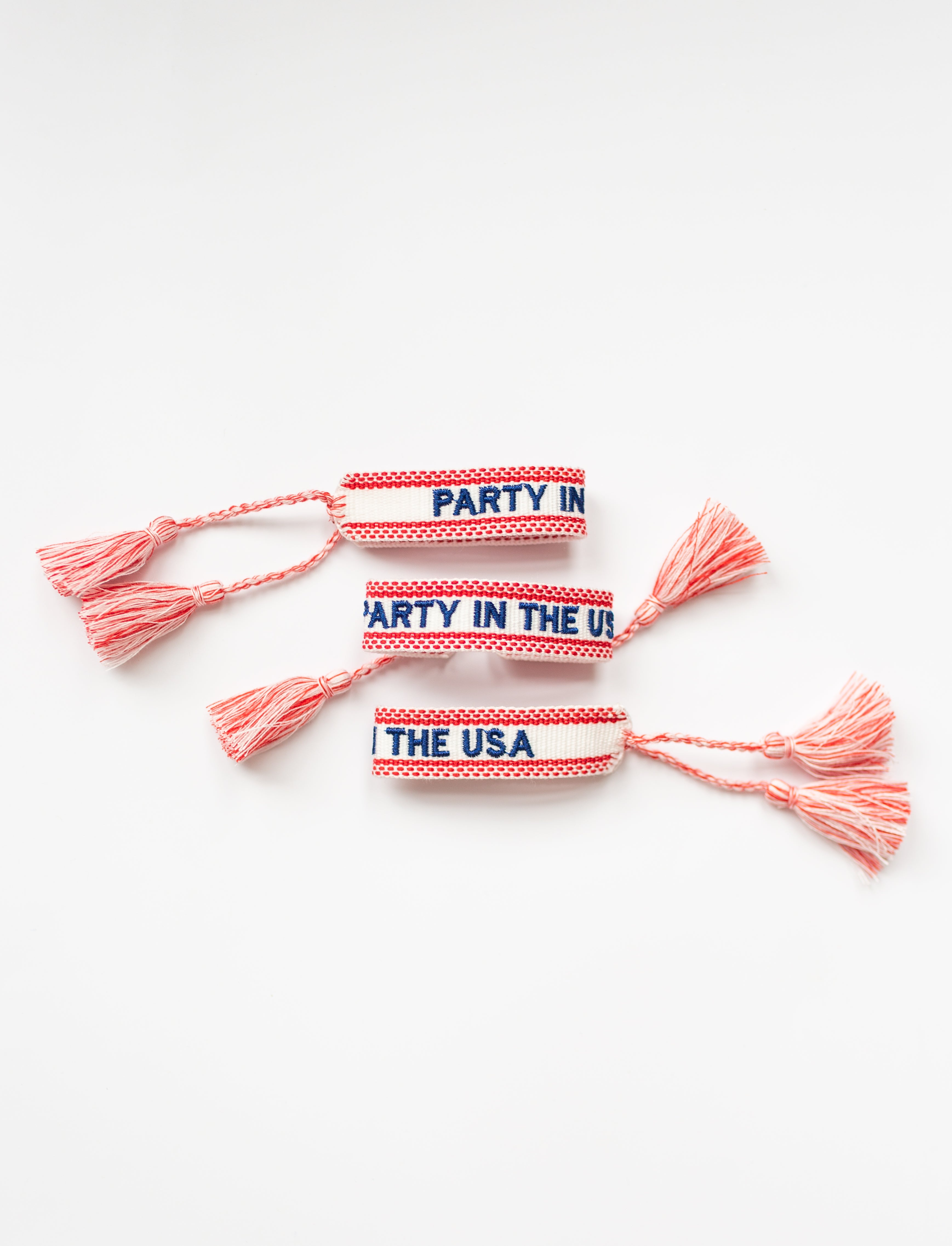 Party in the USA Embroidered Bracelet