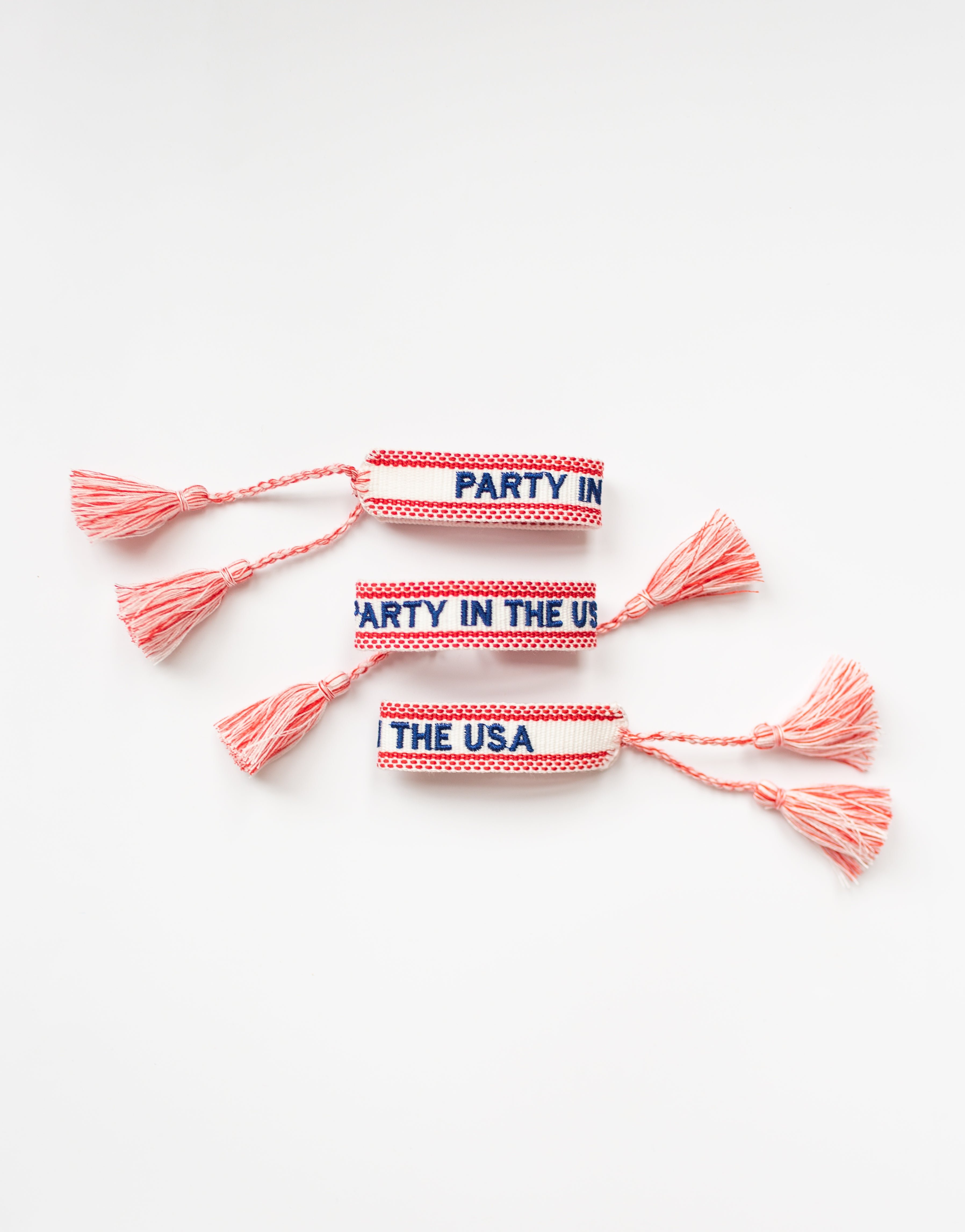 Party in the USA Embroidered Bracelet