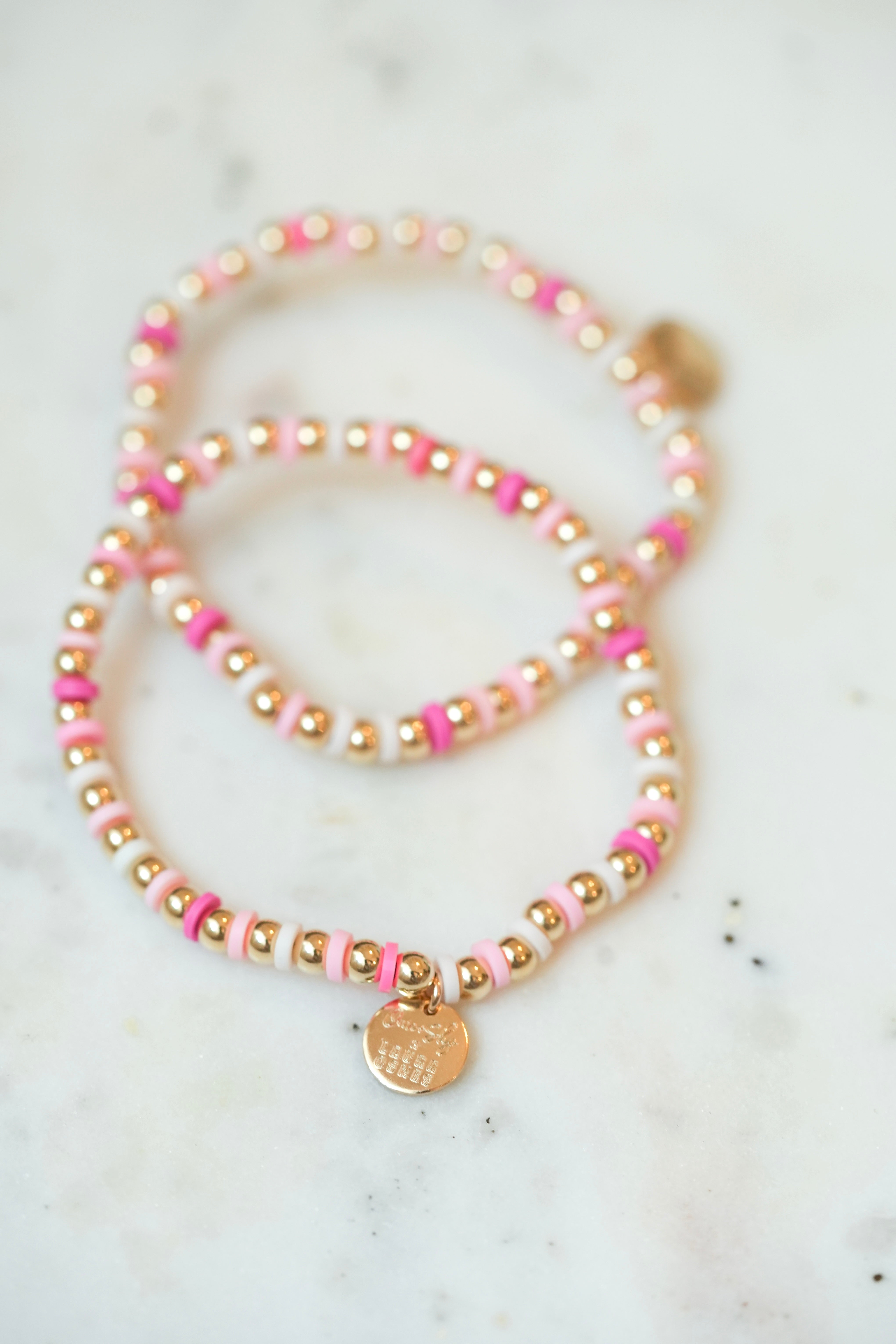 Laura Osnes Pink Gold Filled Beaded Bracelet