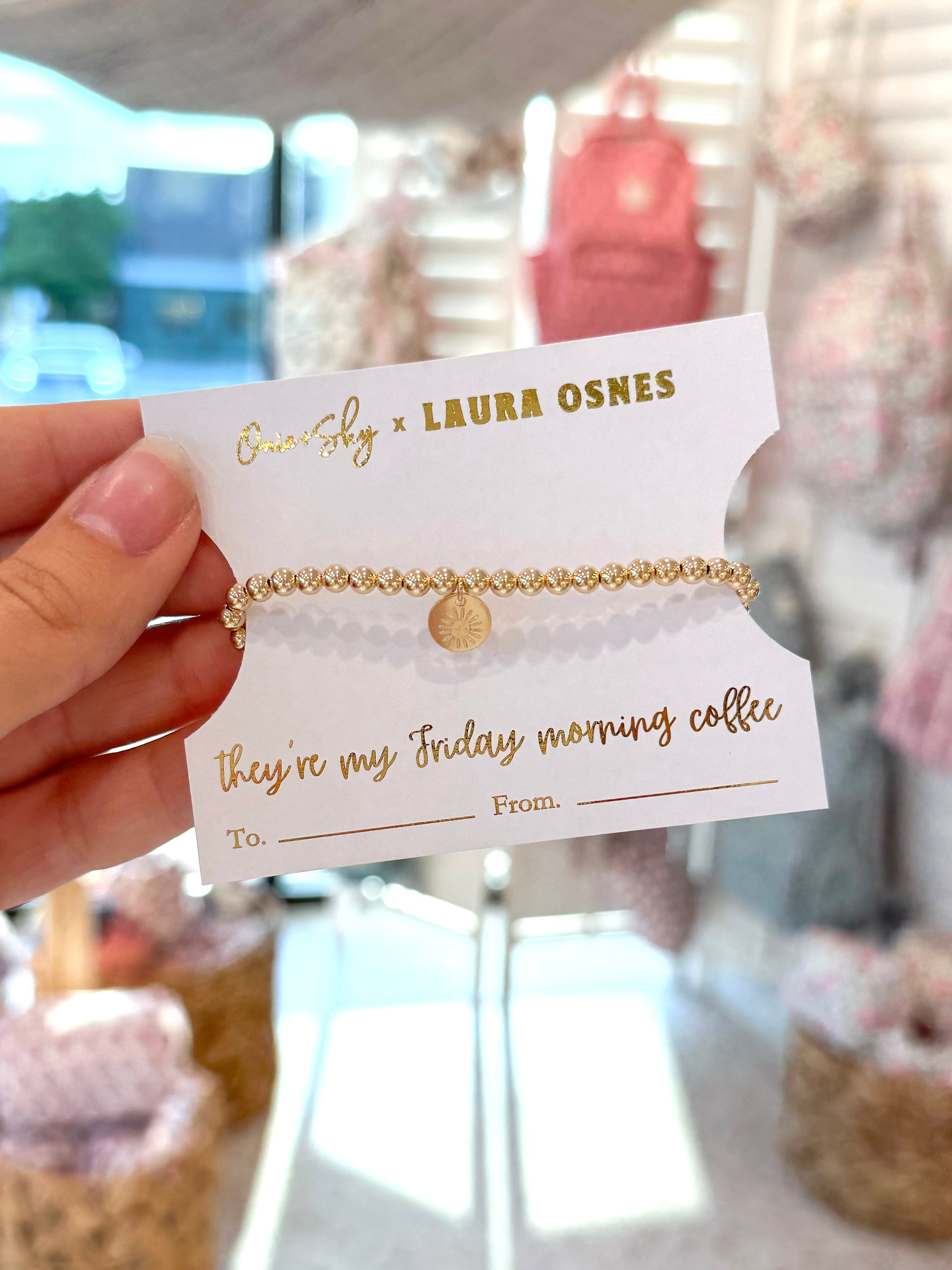 Laura Osnes Gold Filled Beaded Bracelet