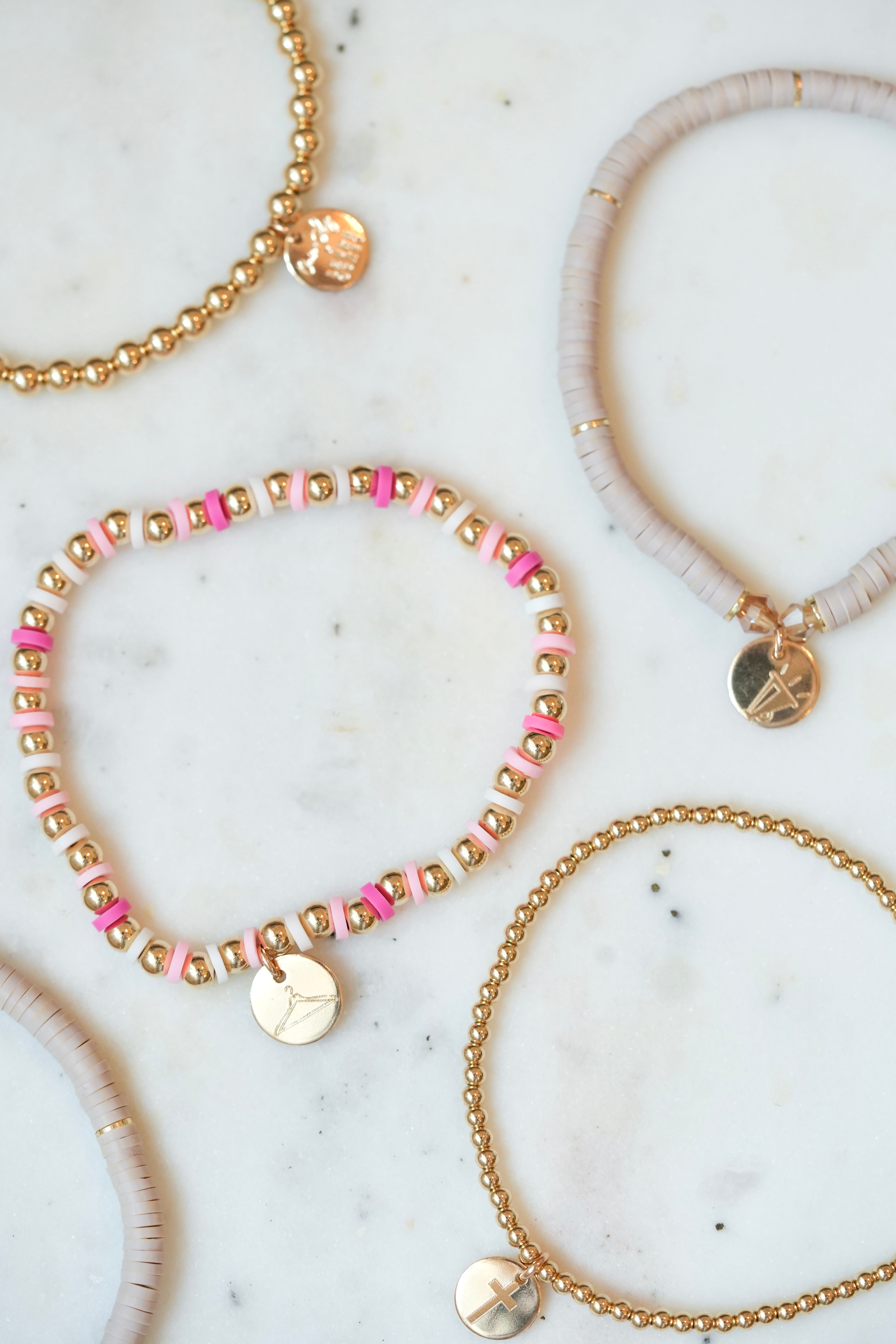 Laura Osnes Pink Gold Filled Beaded Bracelet