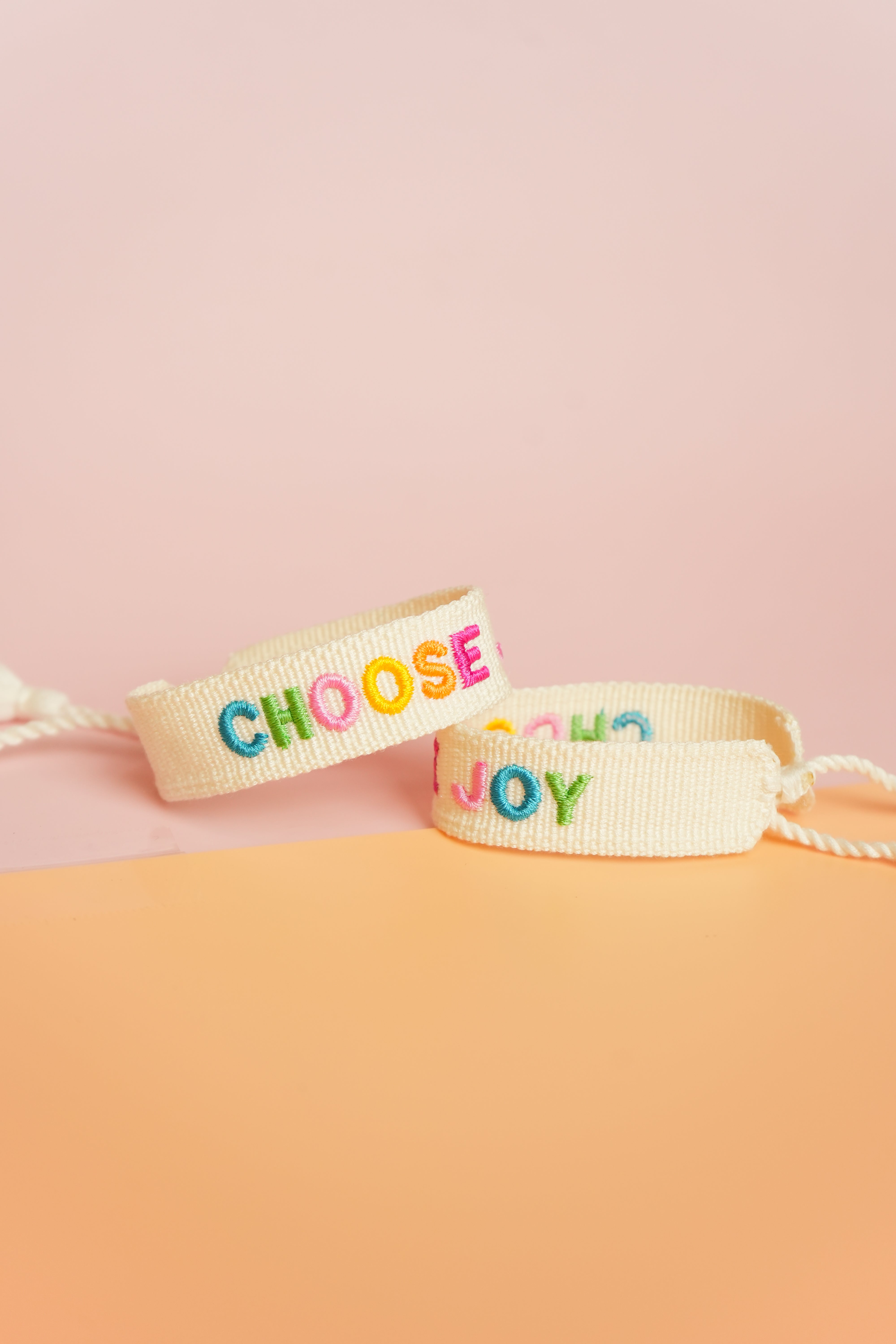 Choose Joy Embroidered Bracelet