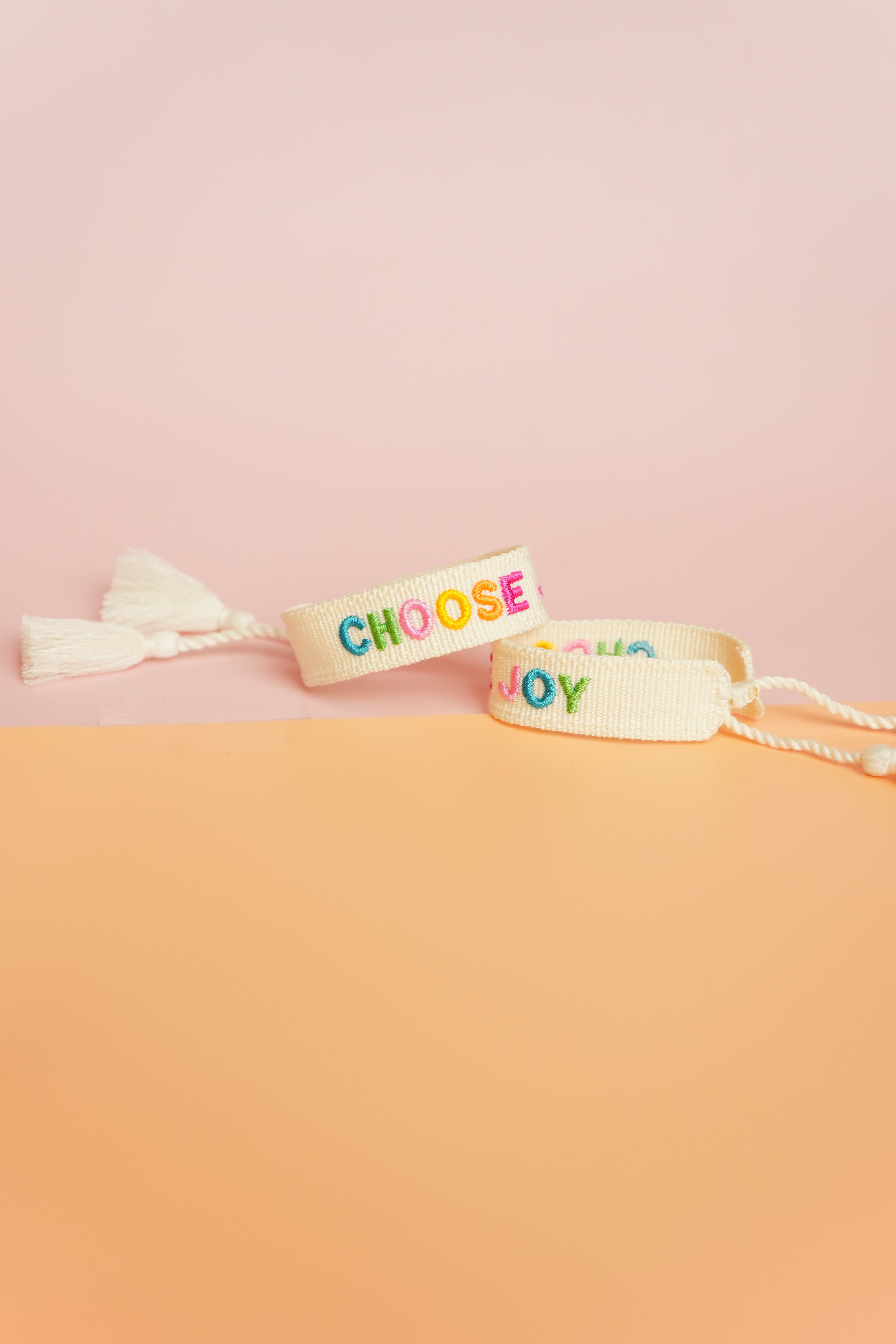 Choose Joy Embroidered Bracelet