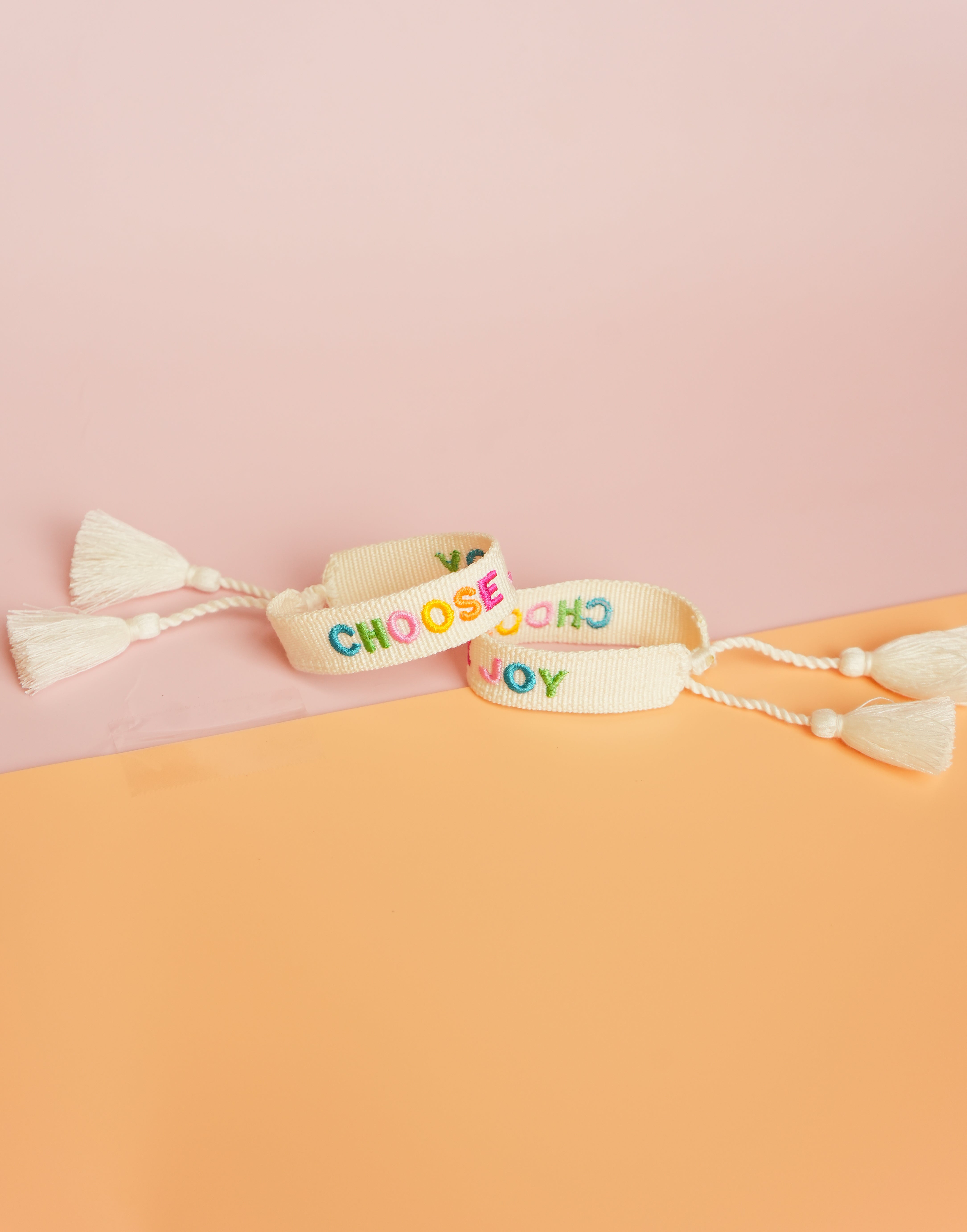Choose Joy Embroidered Bracelet