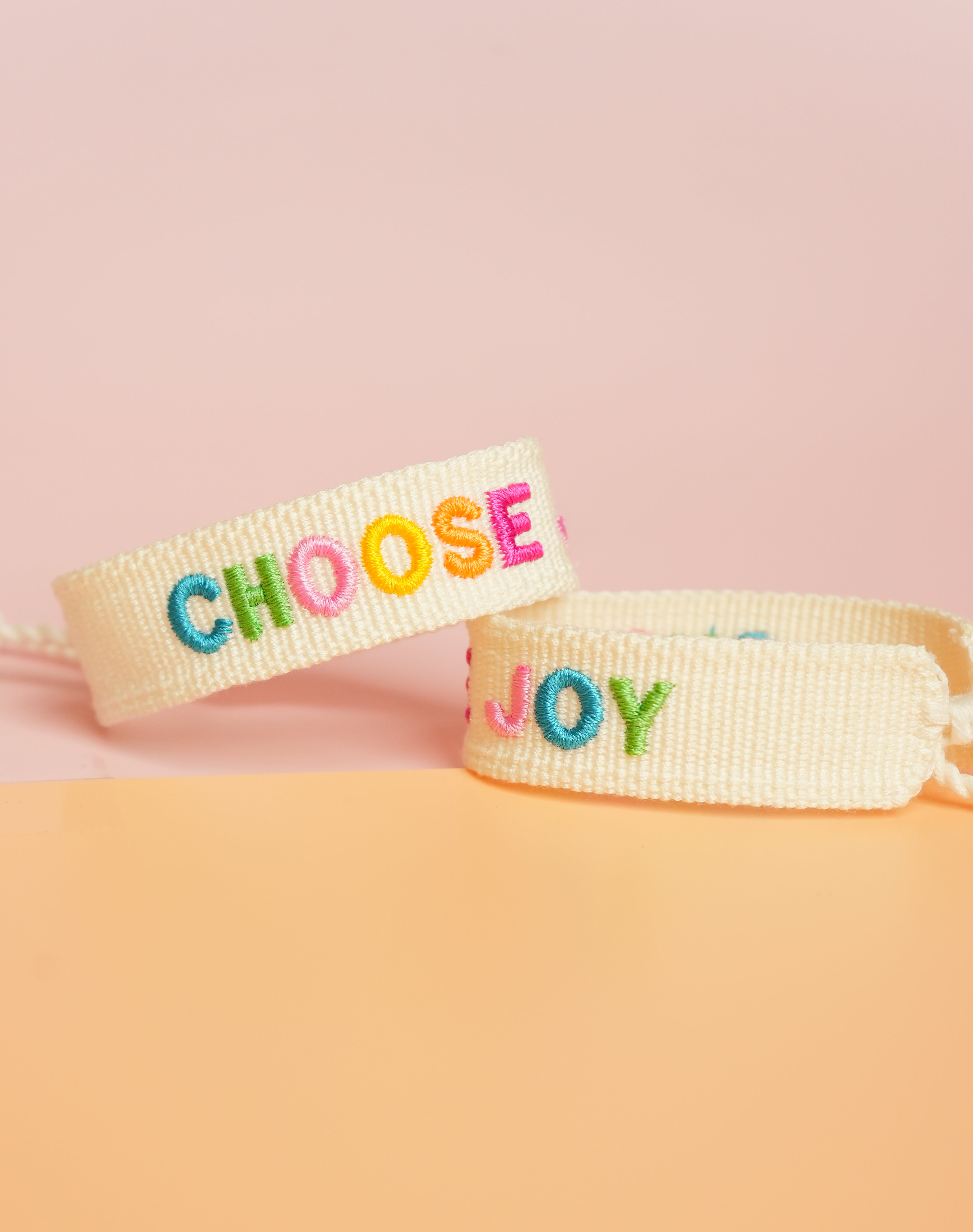 Choose Joy Embroidered Bracelet