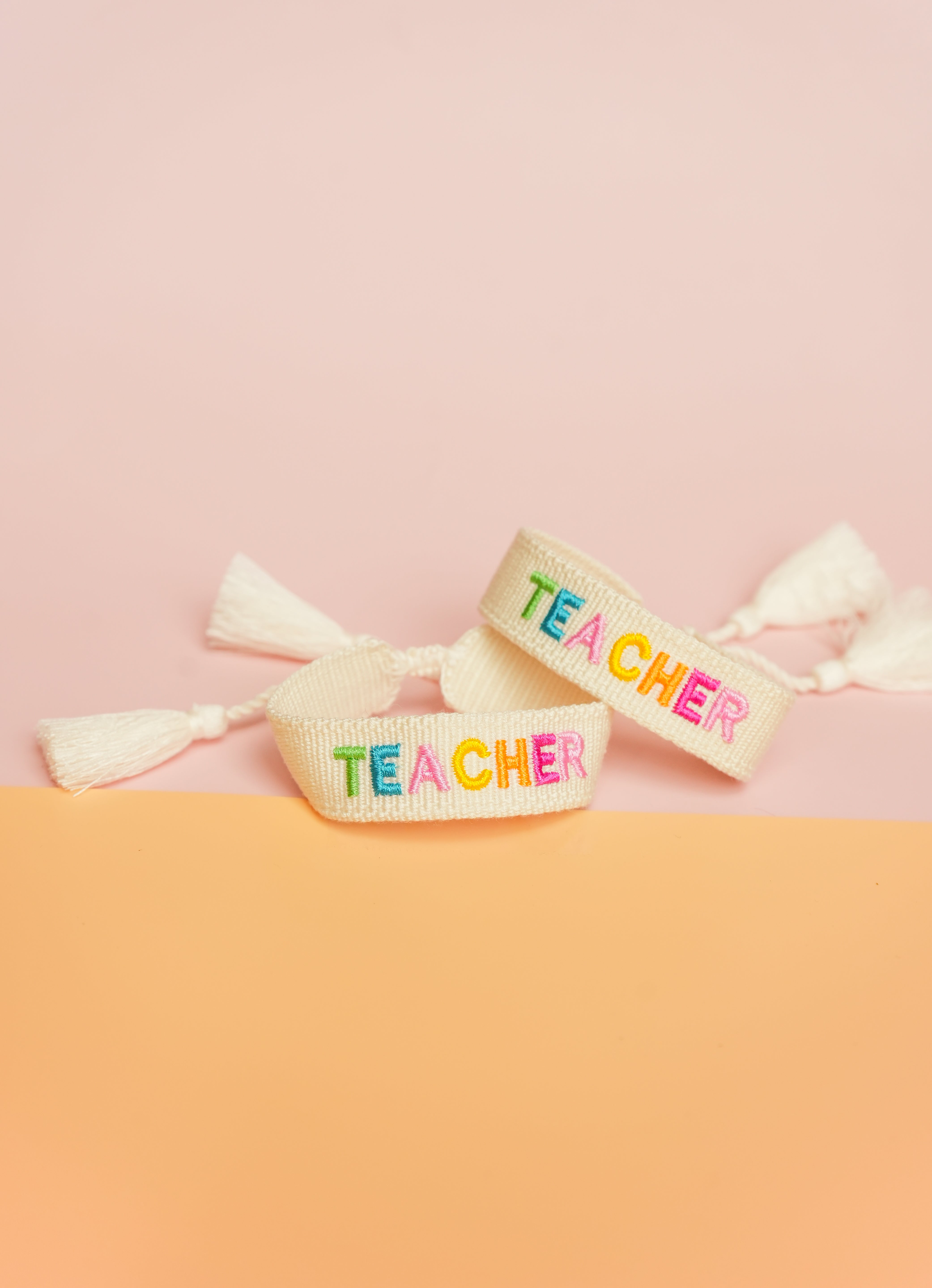 Teacher Embroidered Bracelet