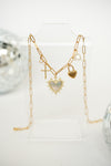 Pearl Heart Charm Necklace