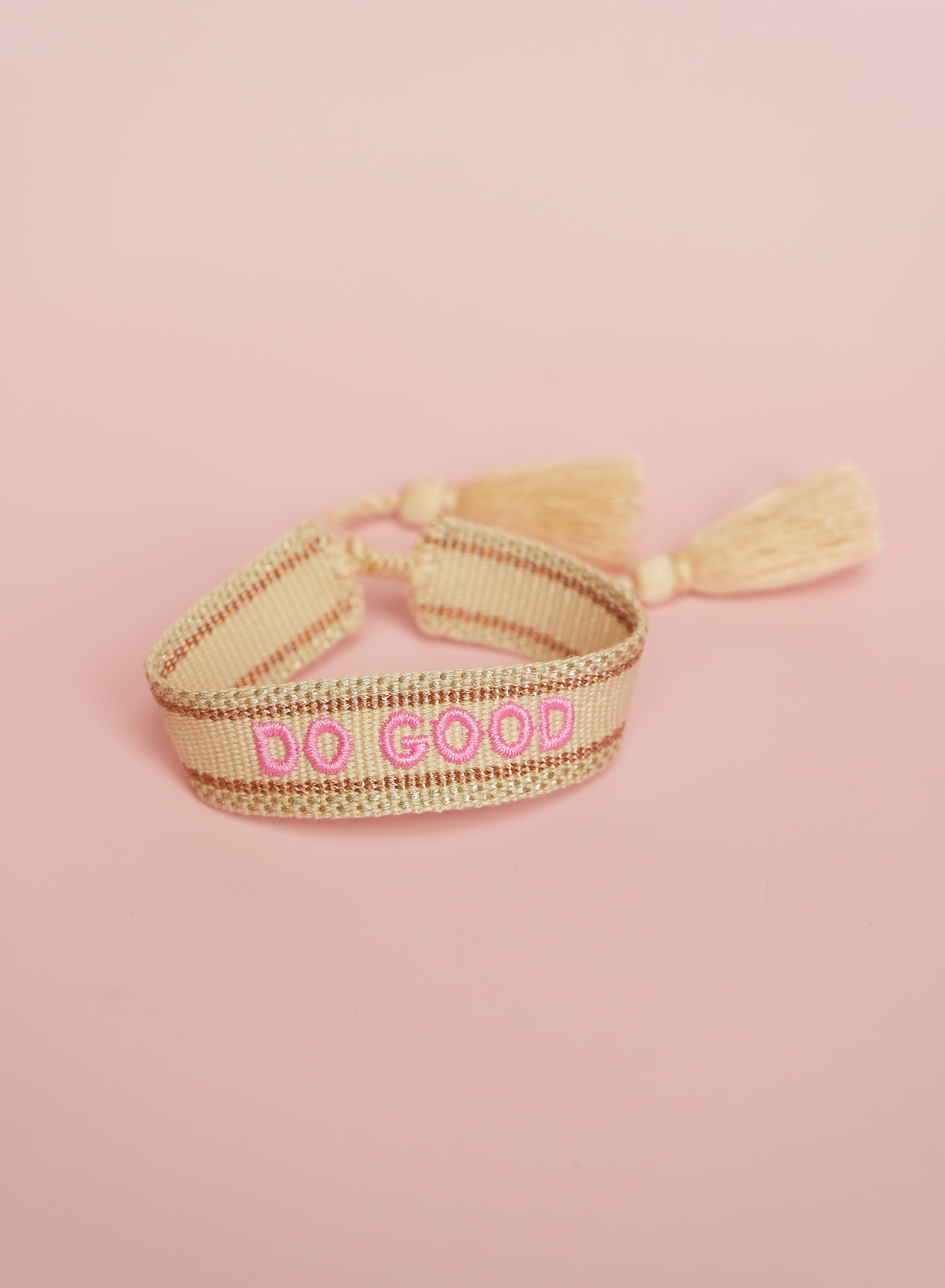 Do Good Embroidered Bracelet