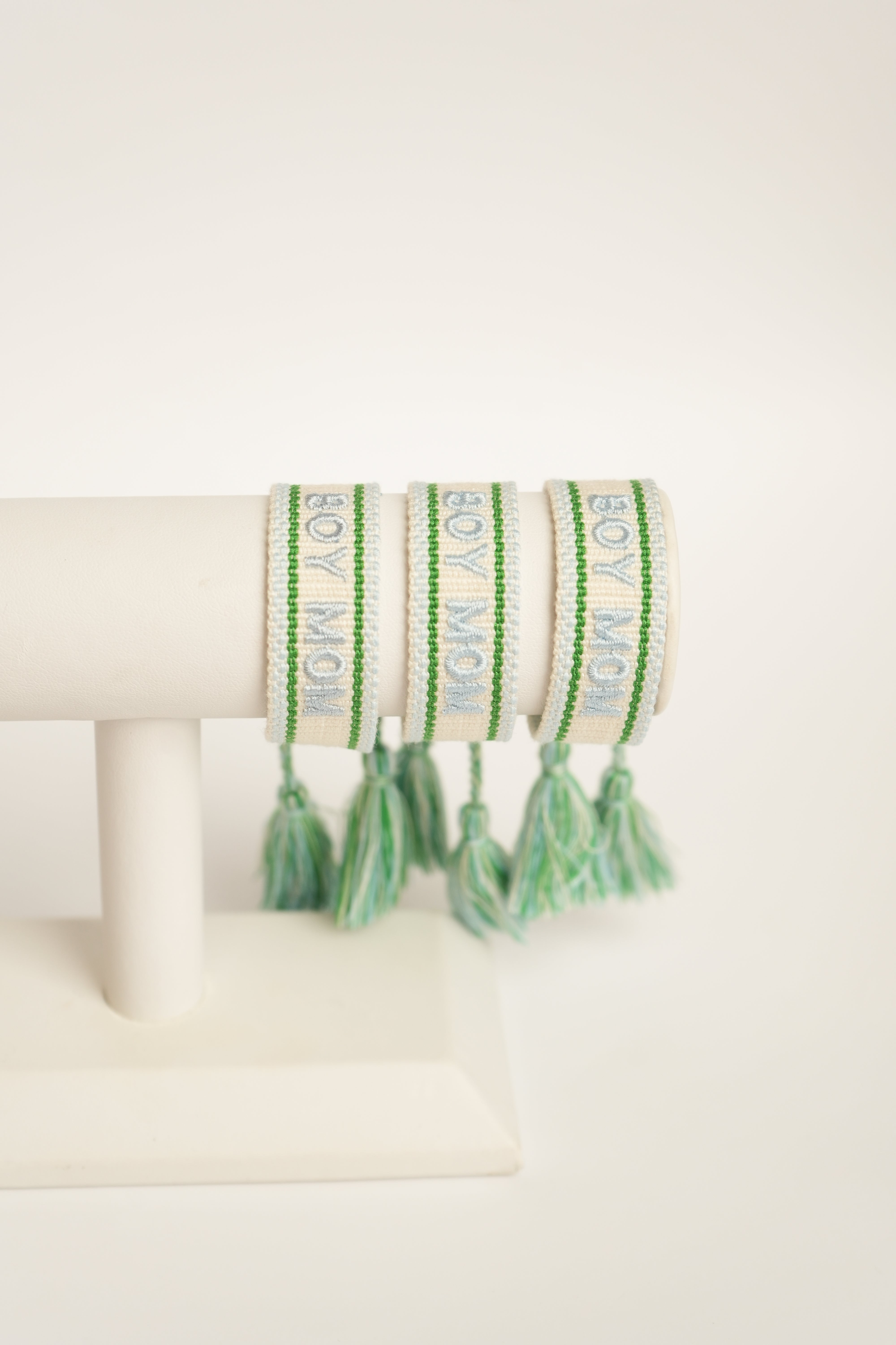 Boy Mom Embroidered Bracelet