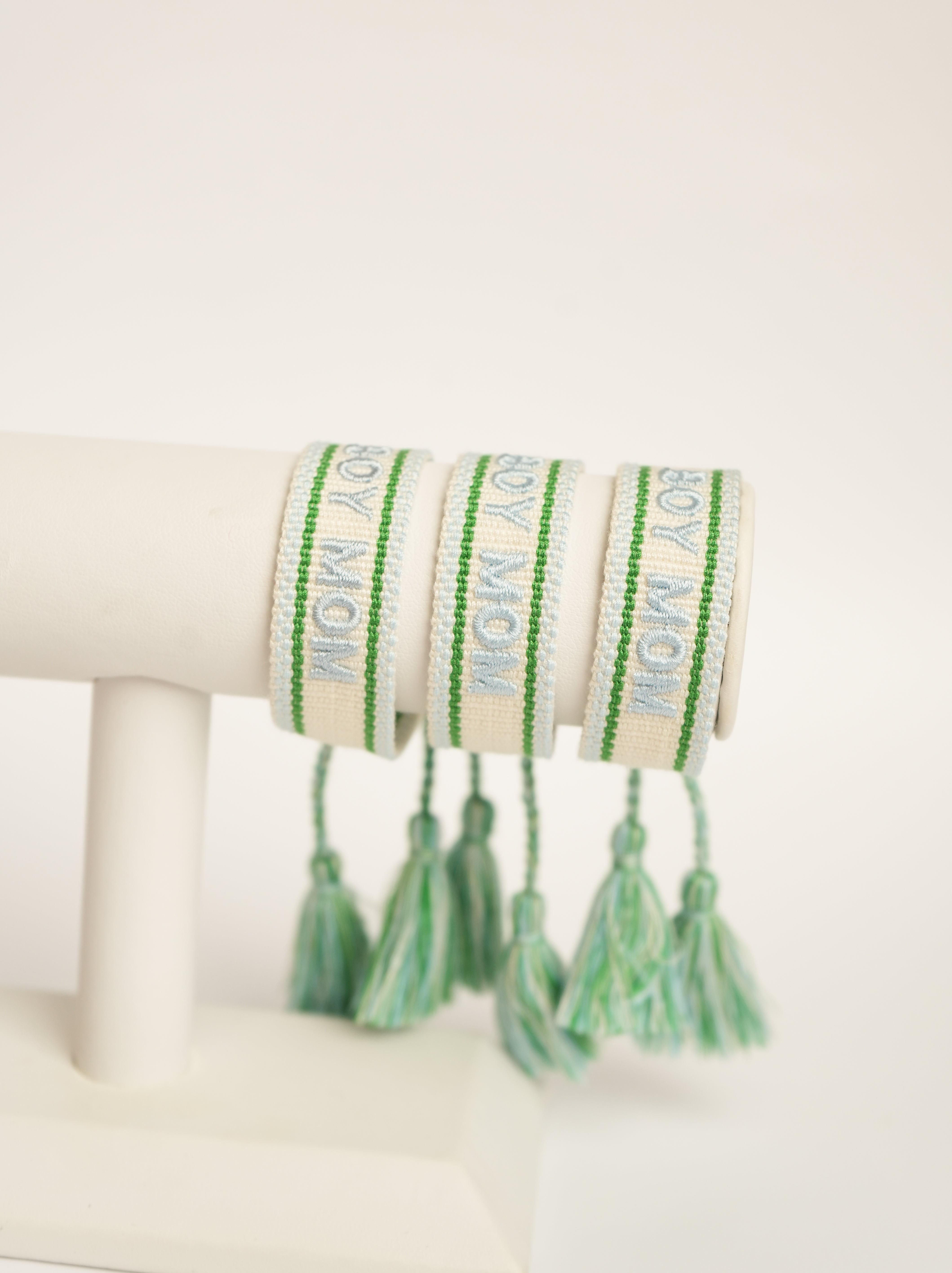 Boy Mom Embroidered Bracelet