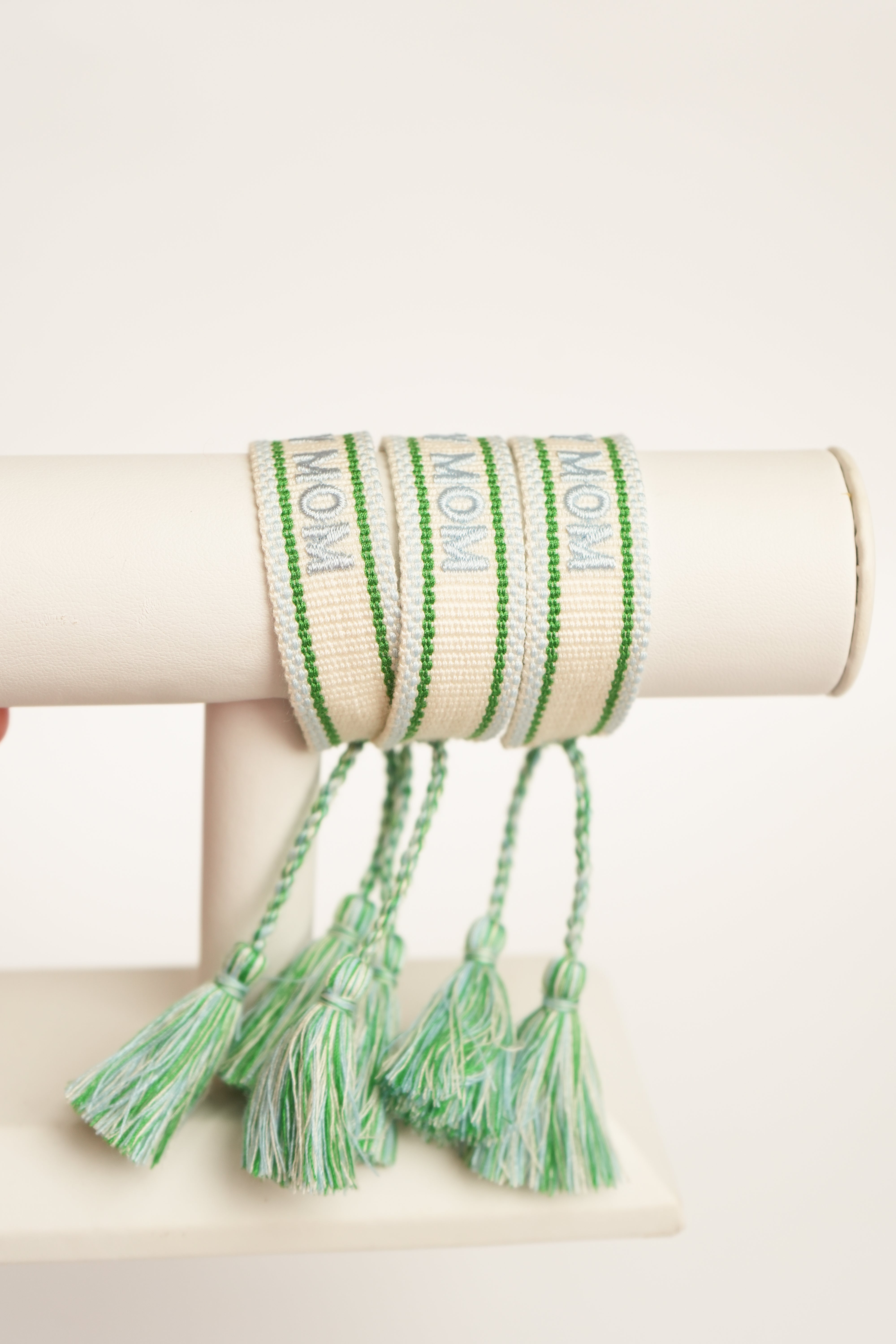 Boy Mom Embroidered Bracelet