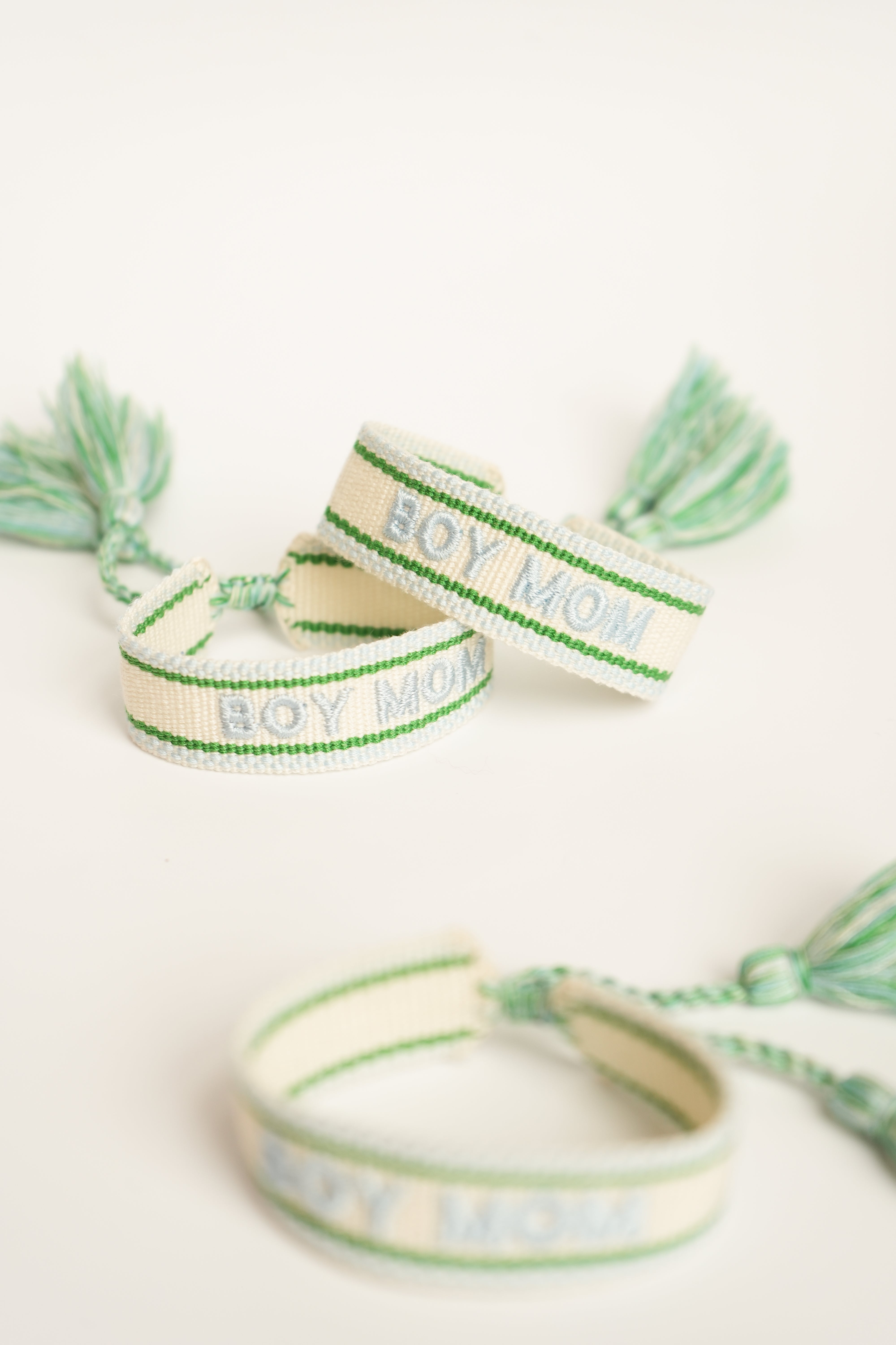 Boy Mom Embroidered Bracelet