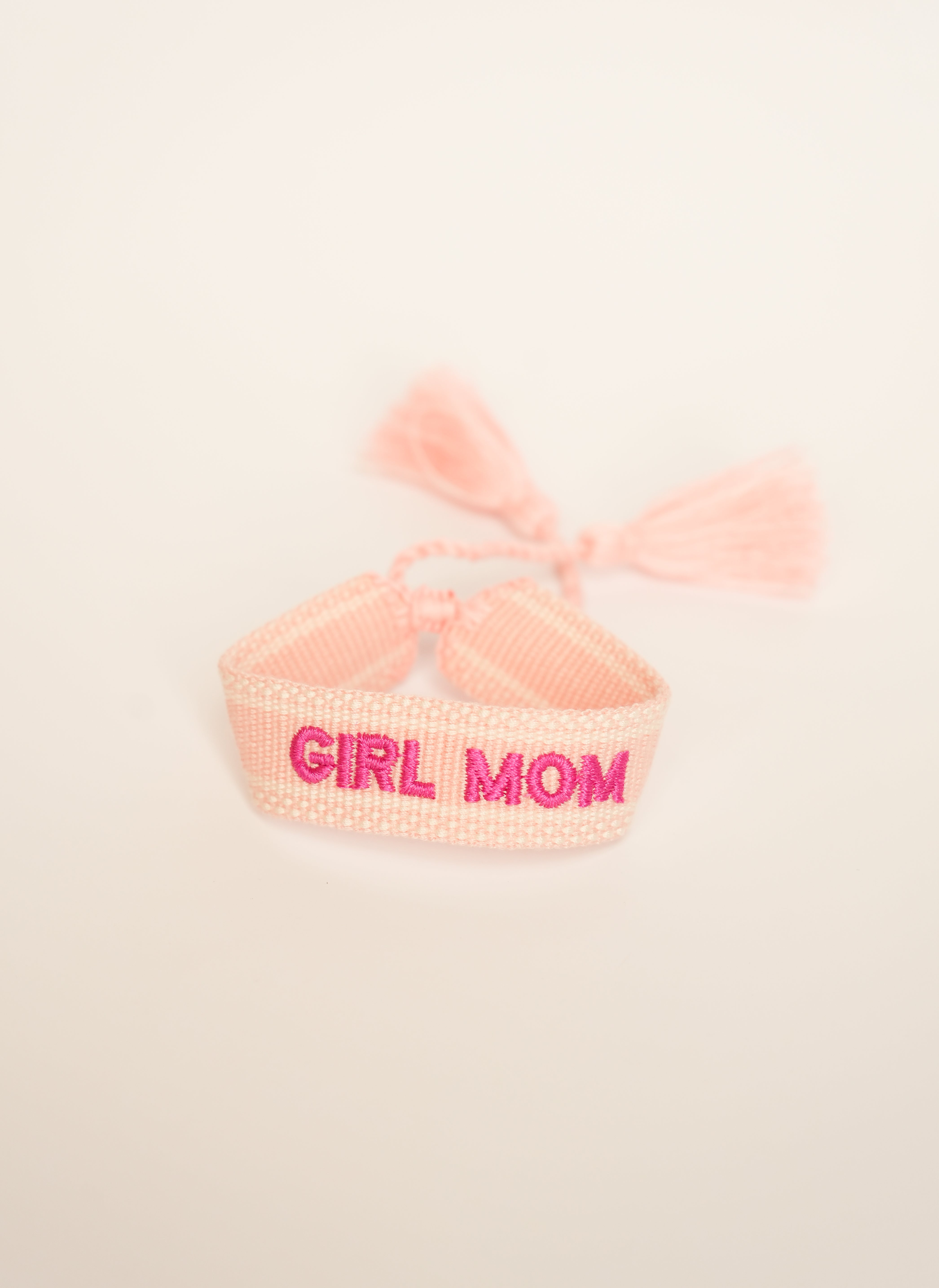 Girl Mom Embroidered Bracelet