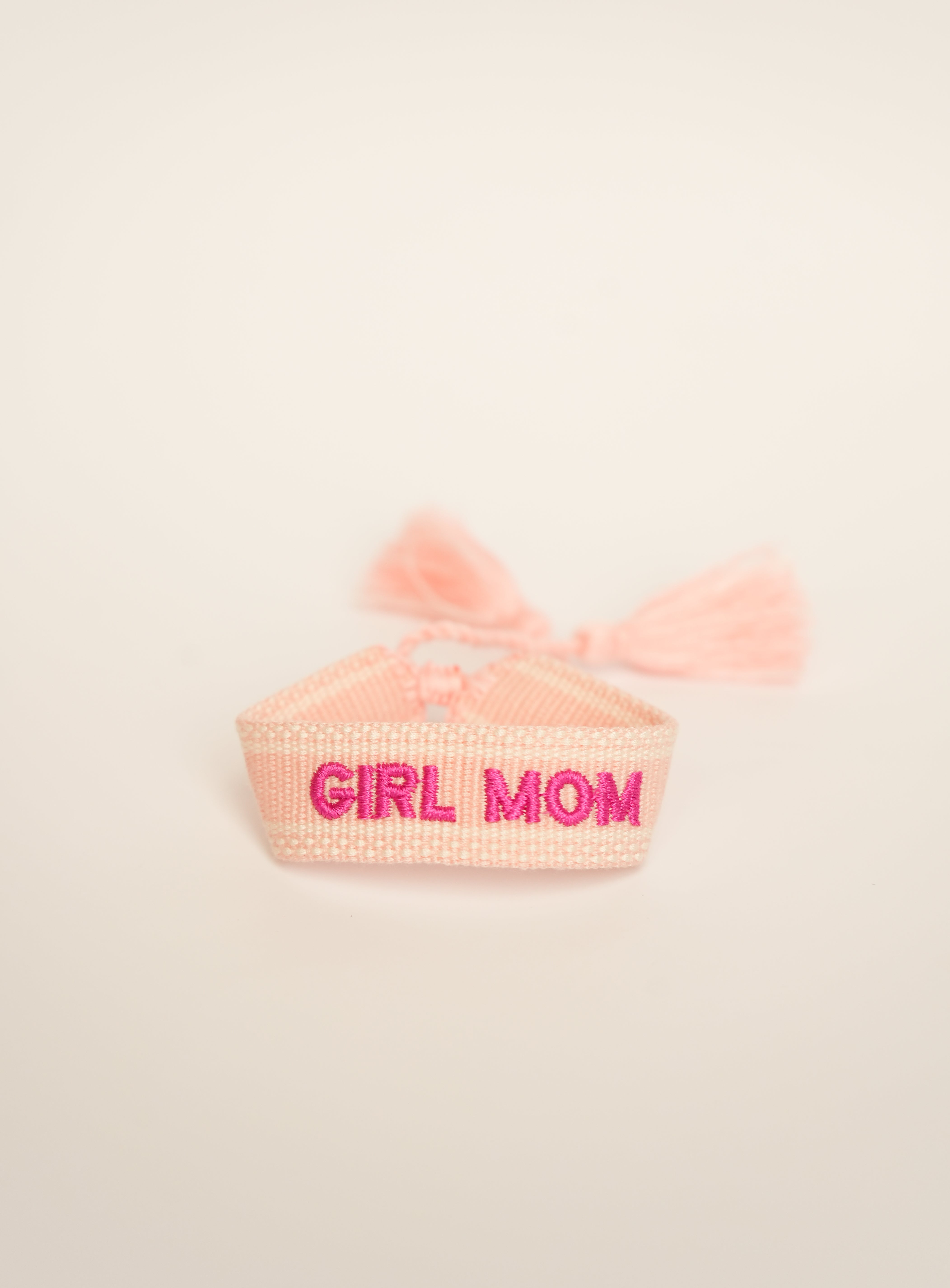 Girl Mom Embroidered Bracelet