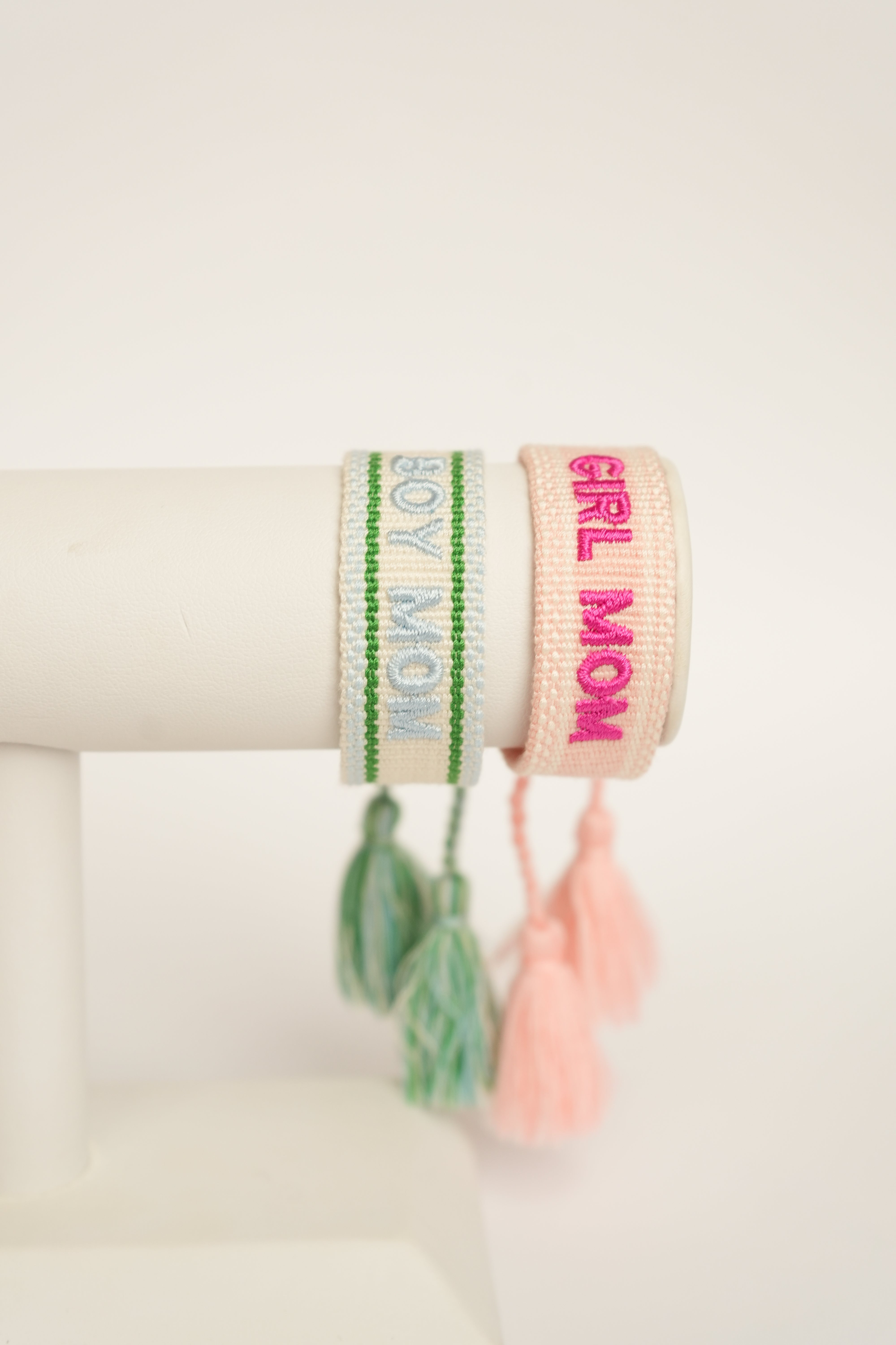 Girl Mom Embroidered Bracelet