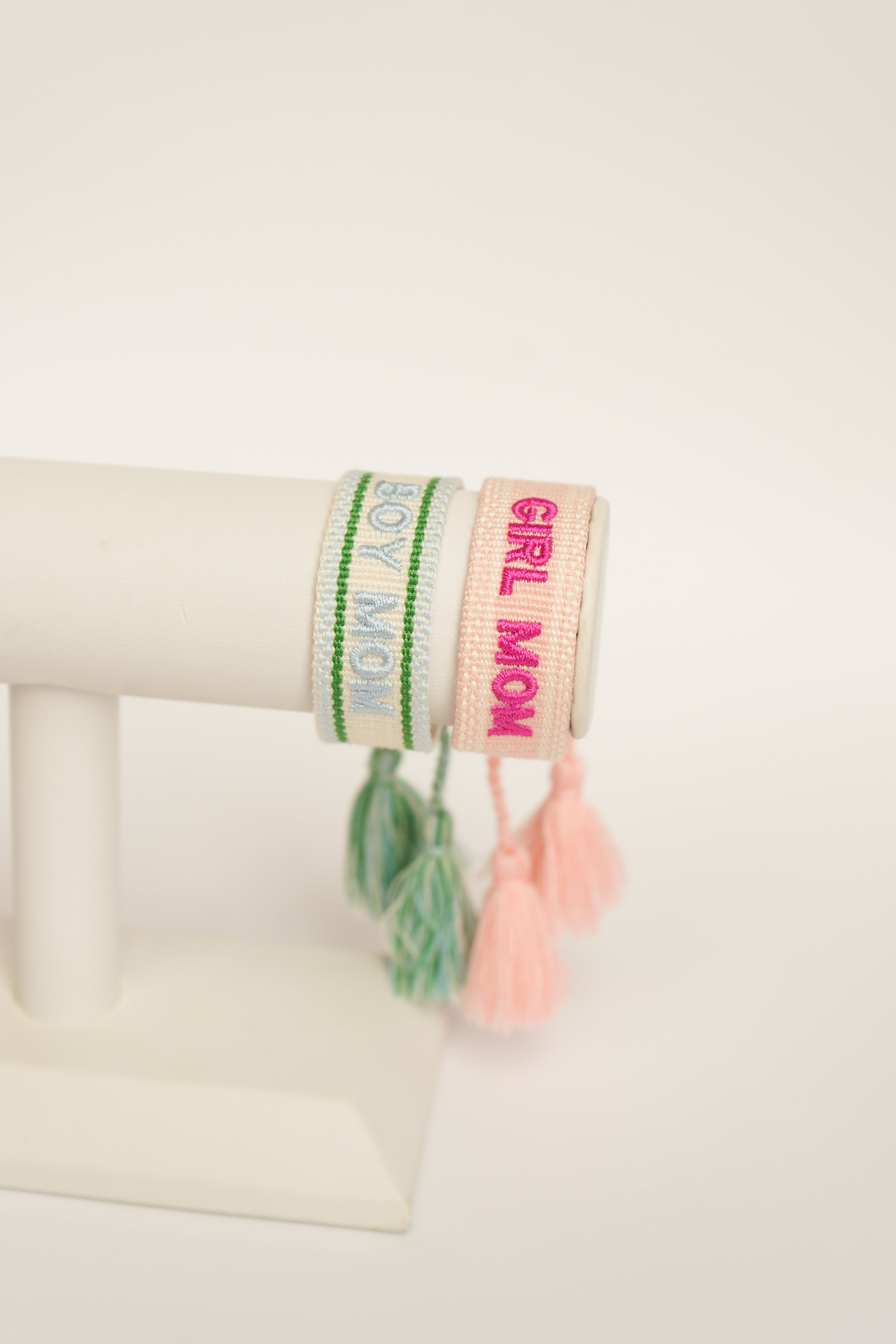 Girl Mom Embroidered Bracelet