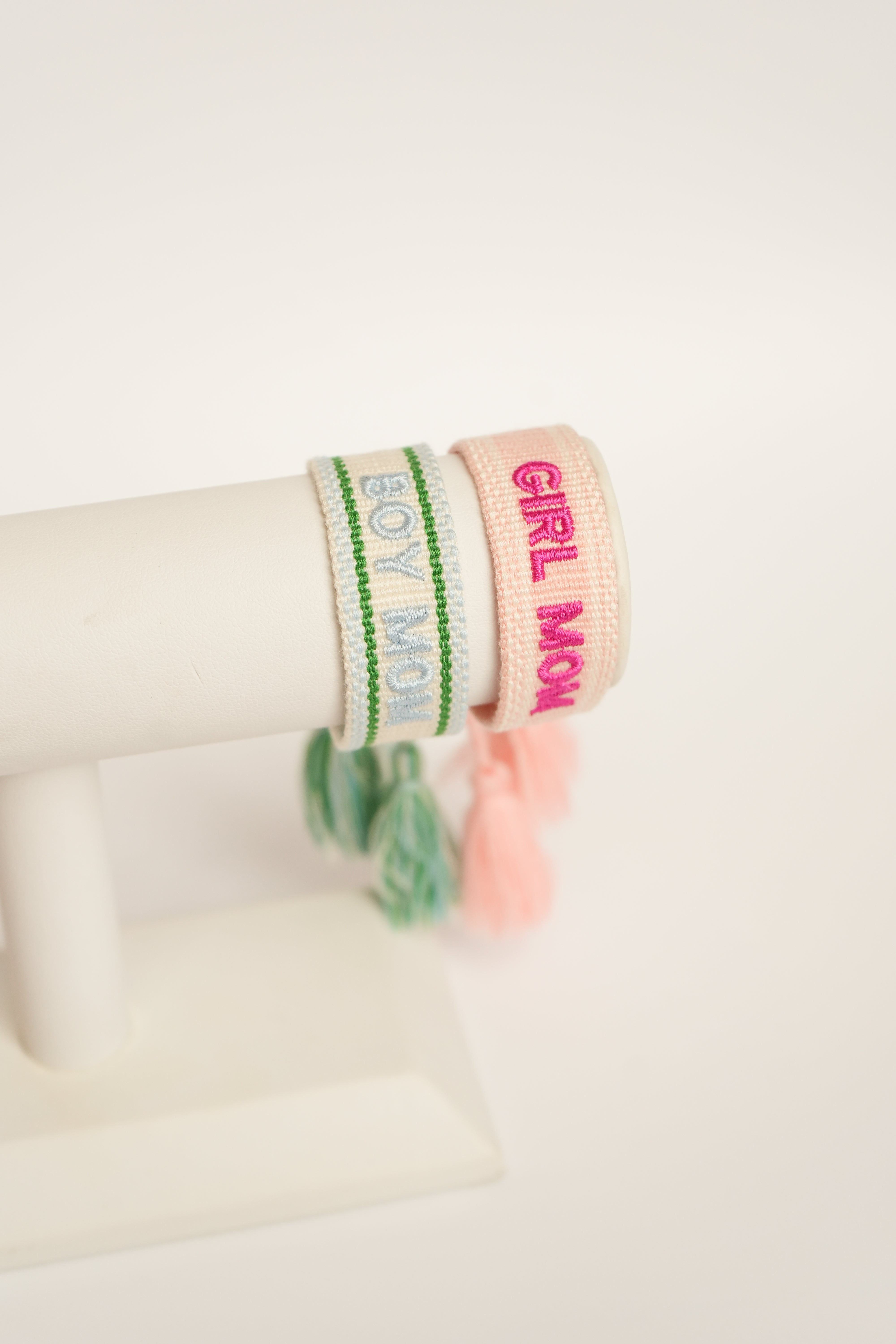 Girl Mom Embroidered Bracelet