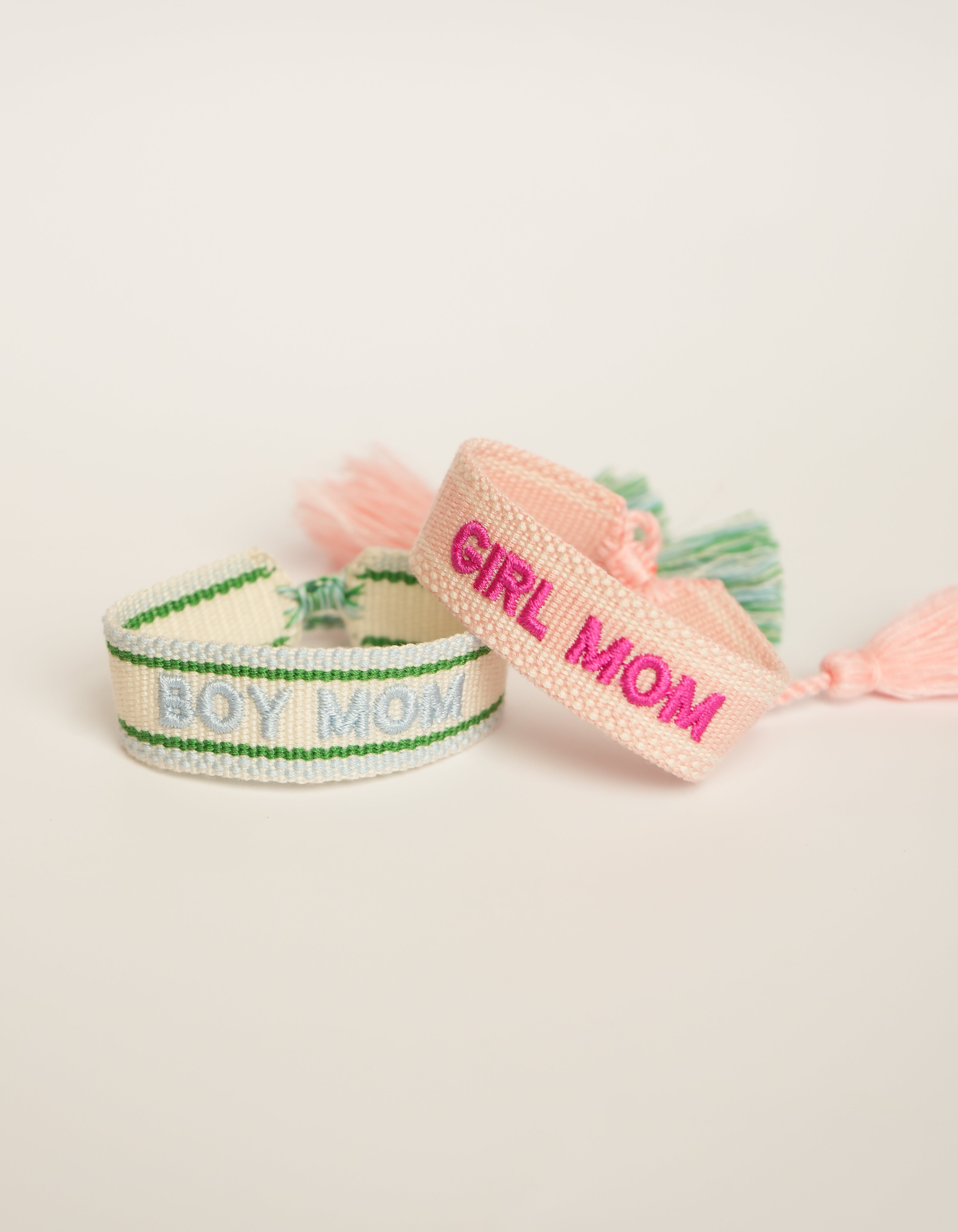 Girl Mom Embroidered Bracelet
