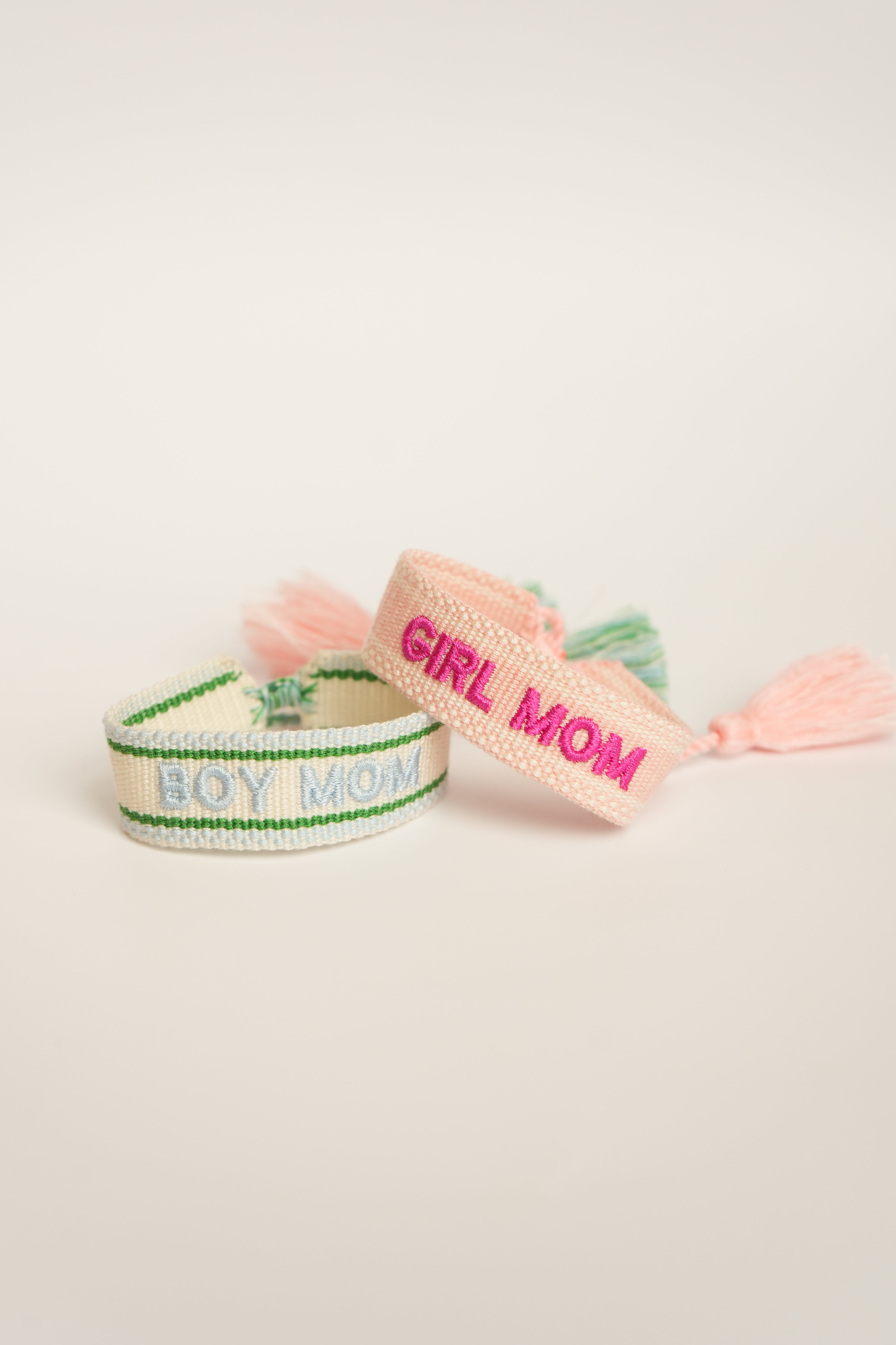 Girl Mom Embroidered Bracelet