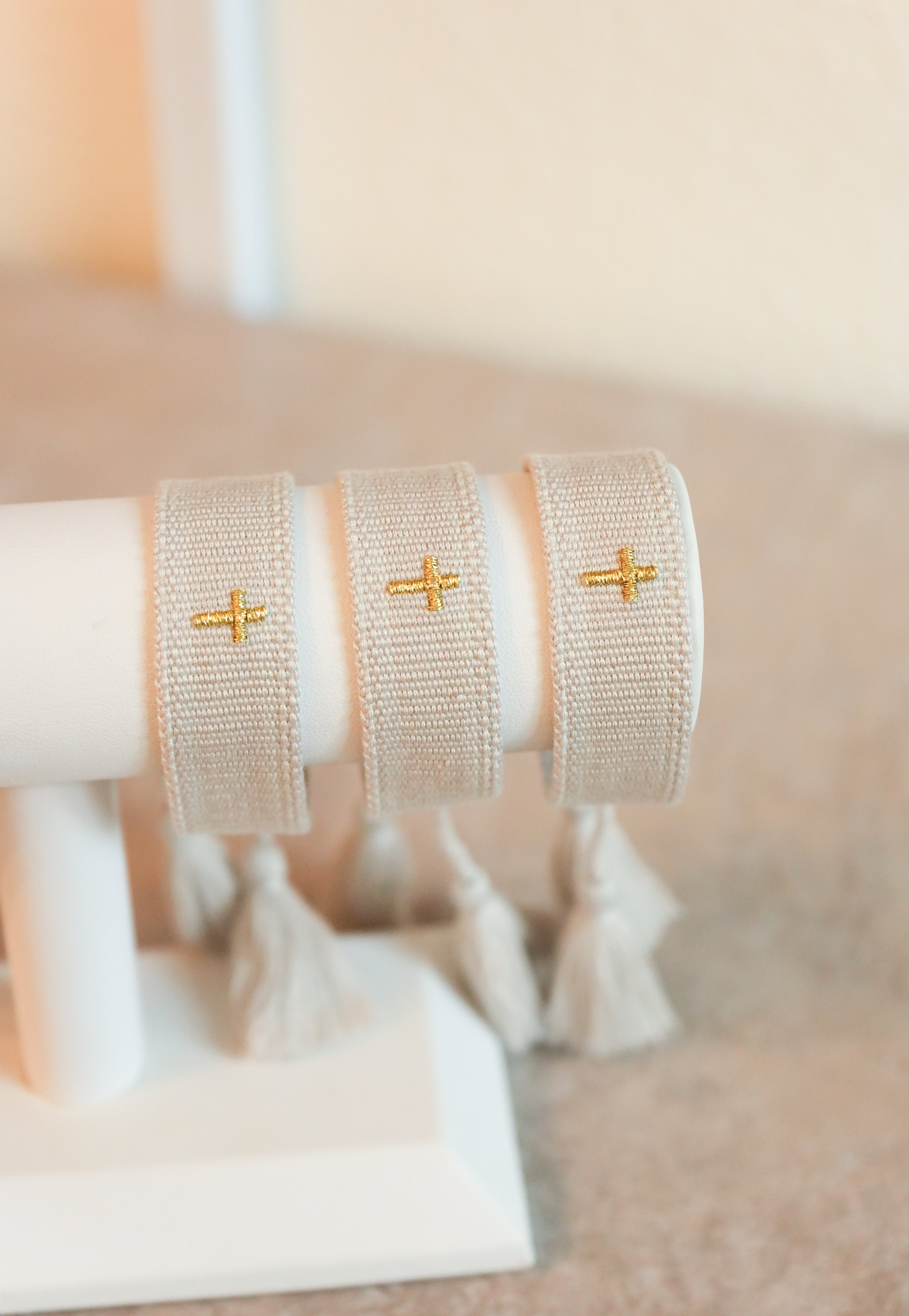 Cross Embroidered Bracelet