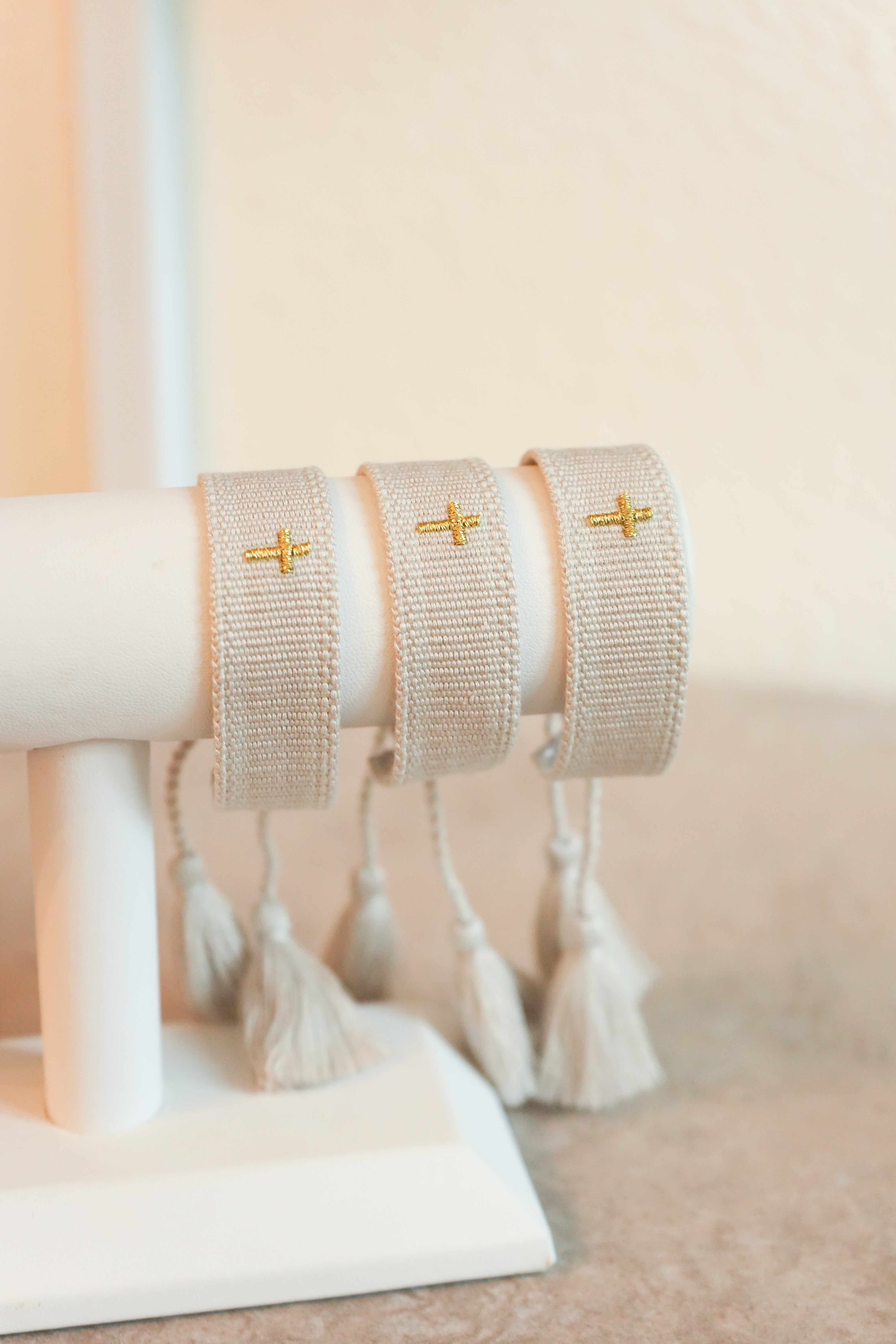 Cross Embroidered Bracelet