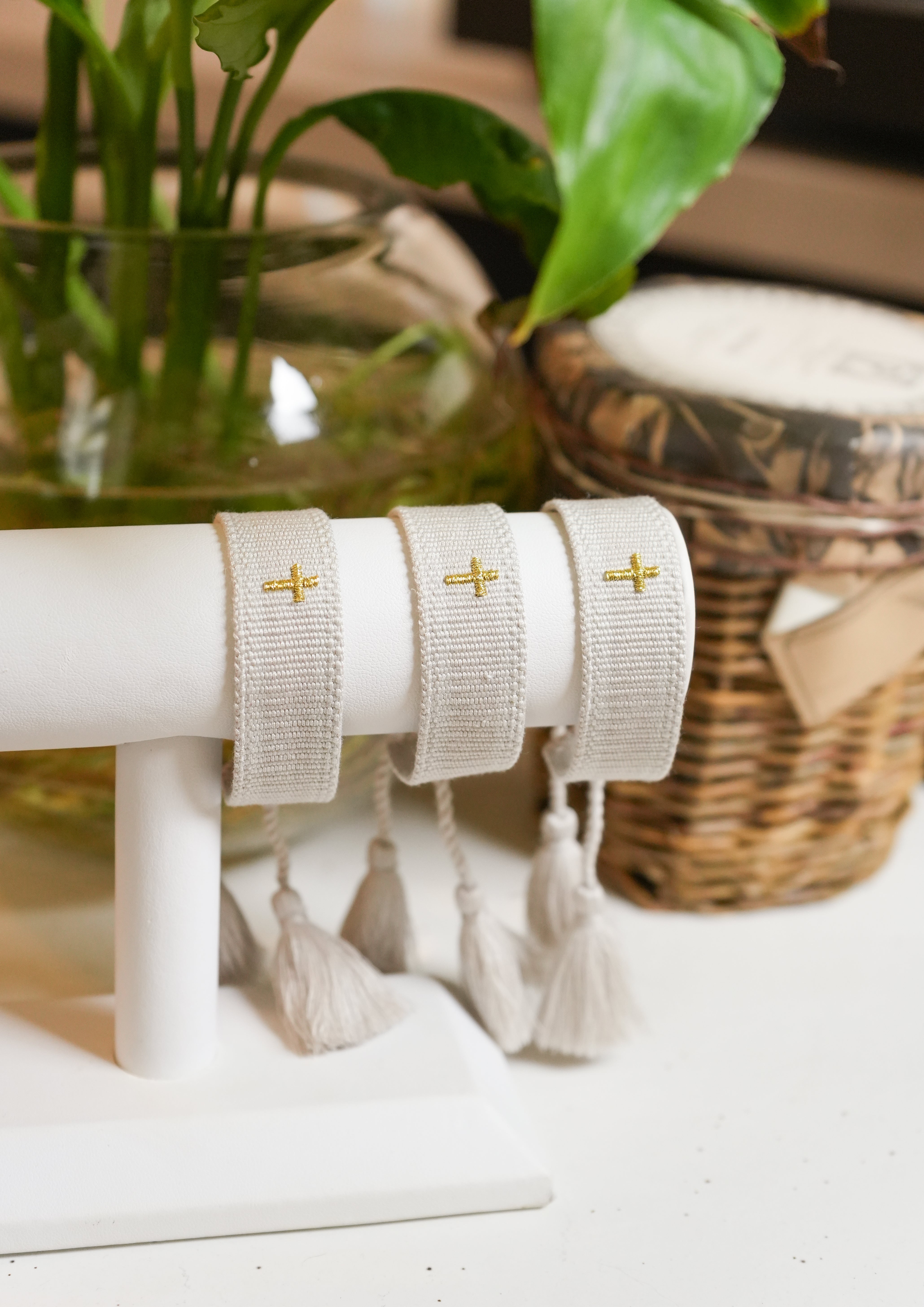 Cross Embroidered Bracelet
