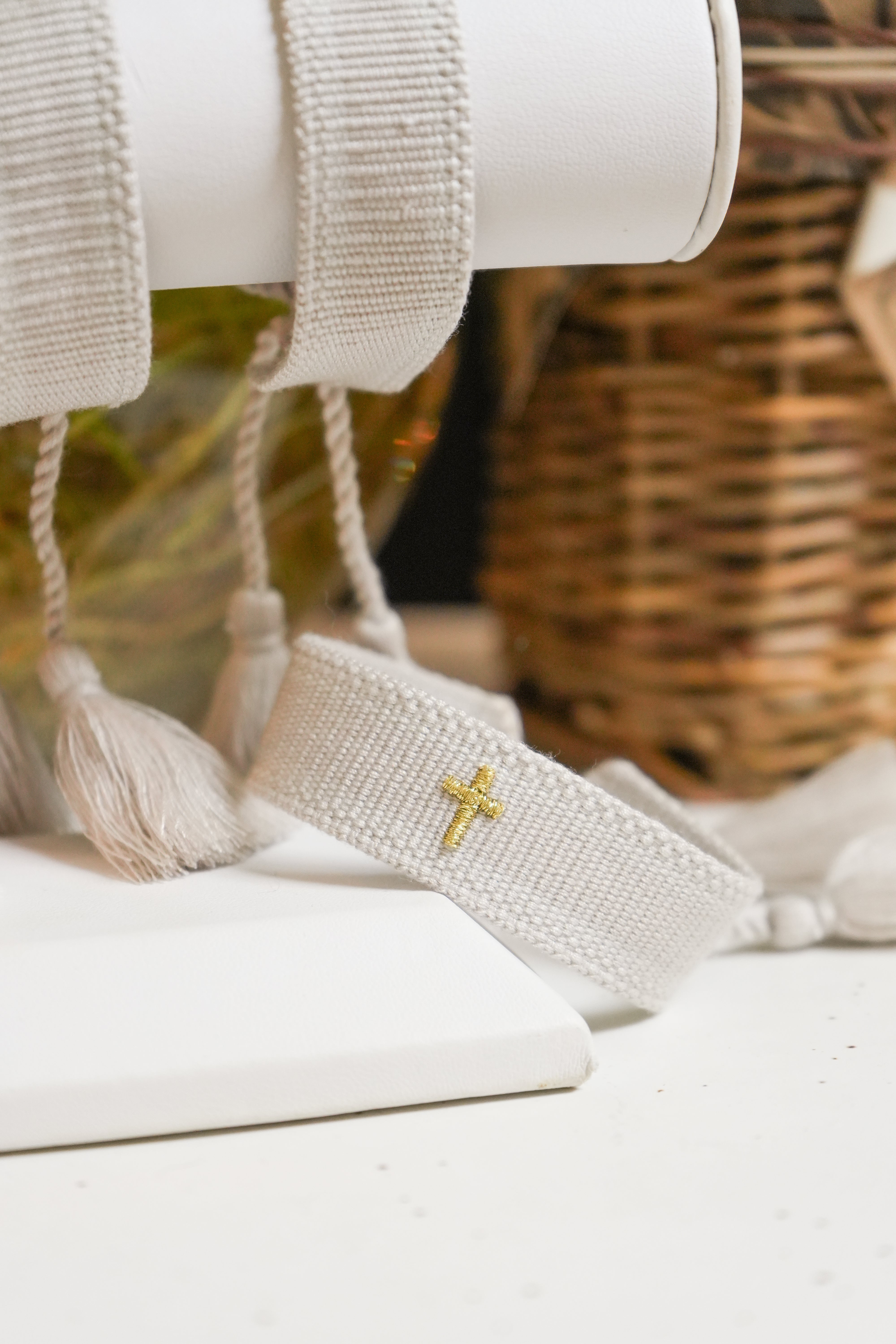 Cross Embroidered Bracelet