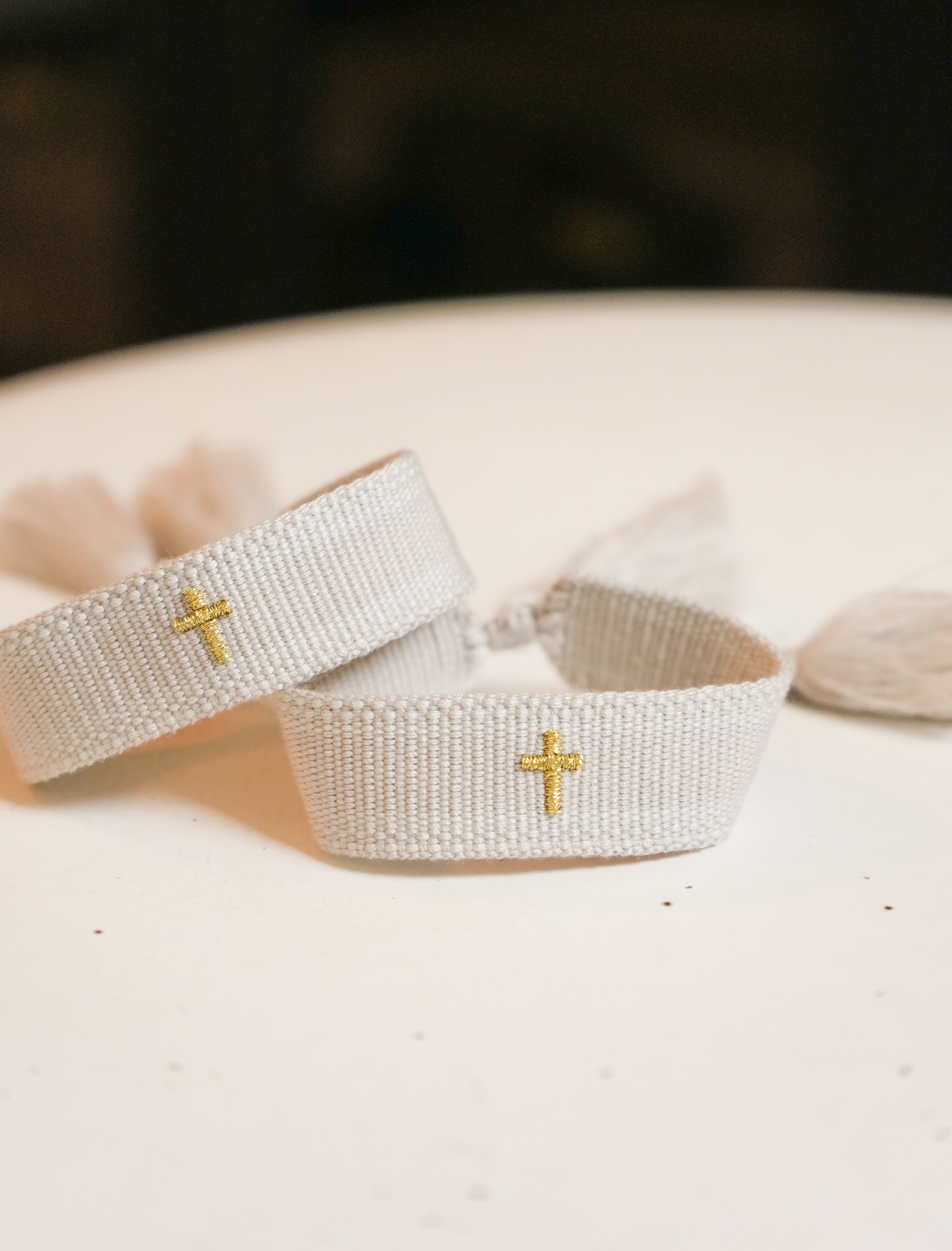 Cross Embroidered Bracelet
