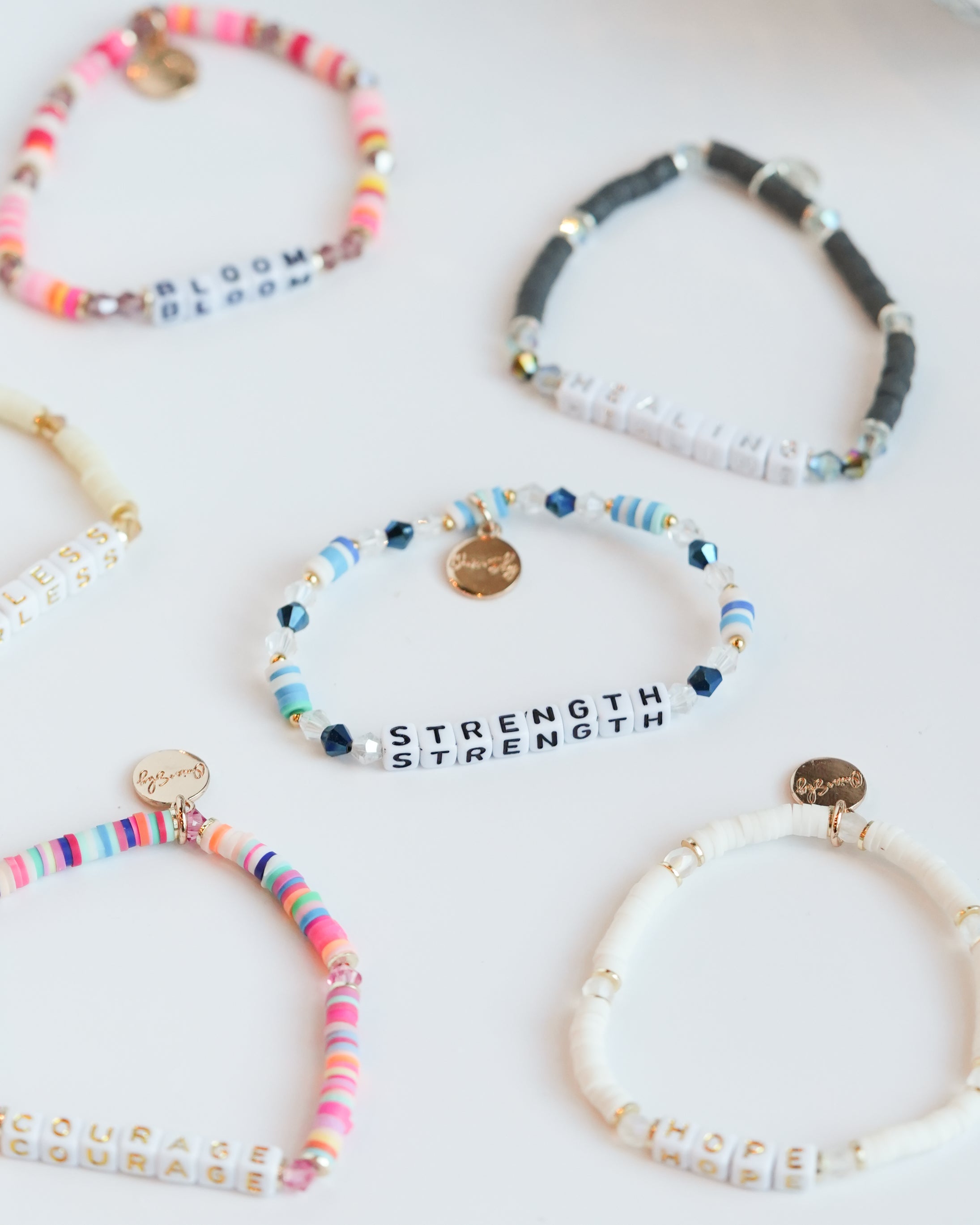 Custom Mini Blue Seed Bead Bracelet