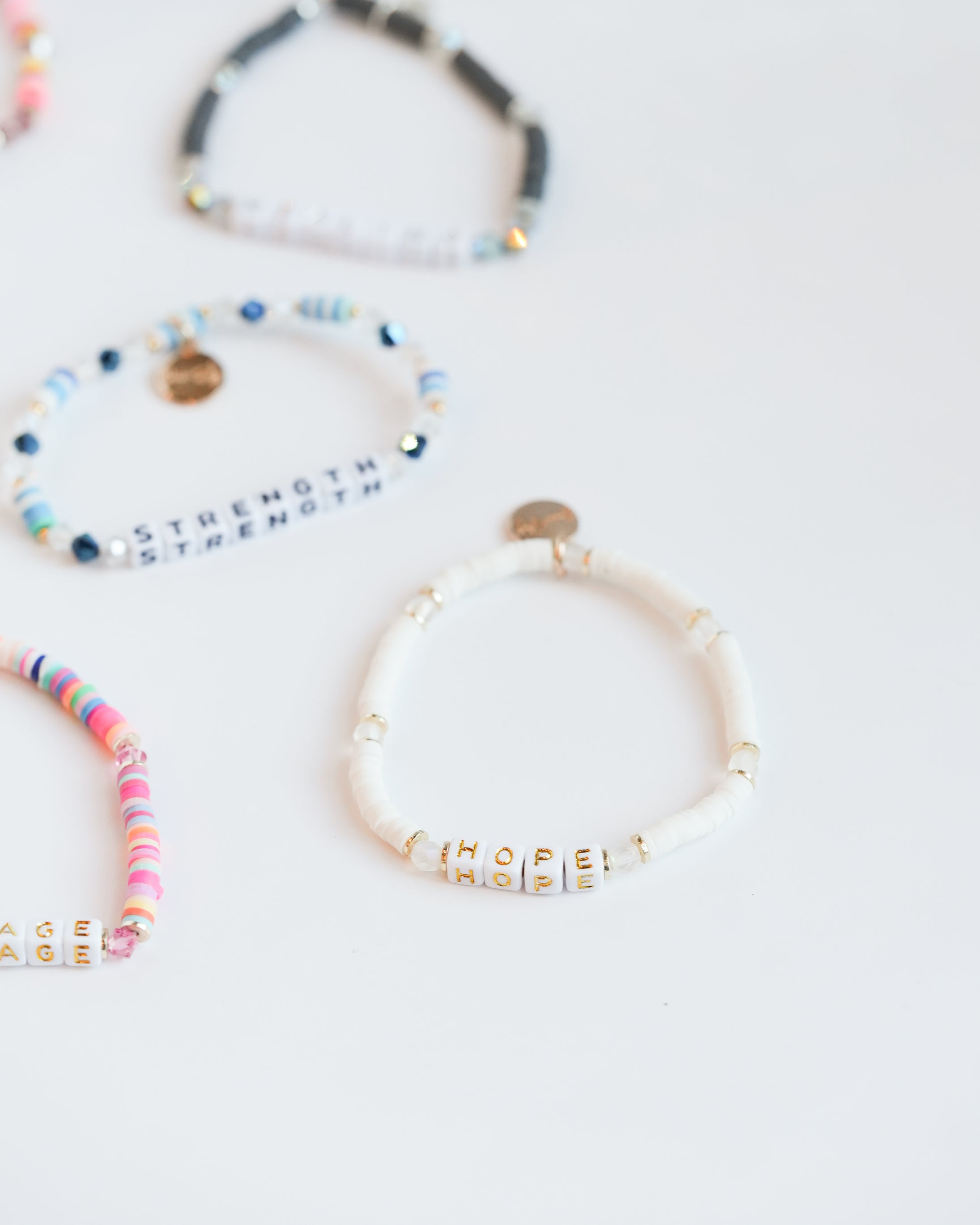Custom Mini White Seed Bead Bracelet