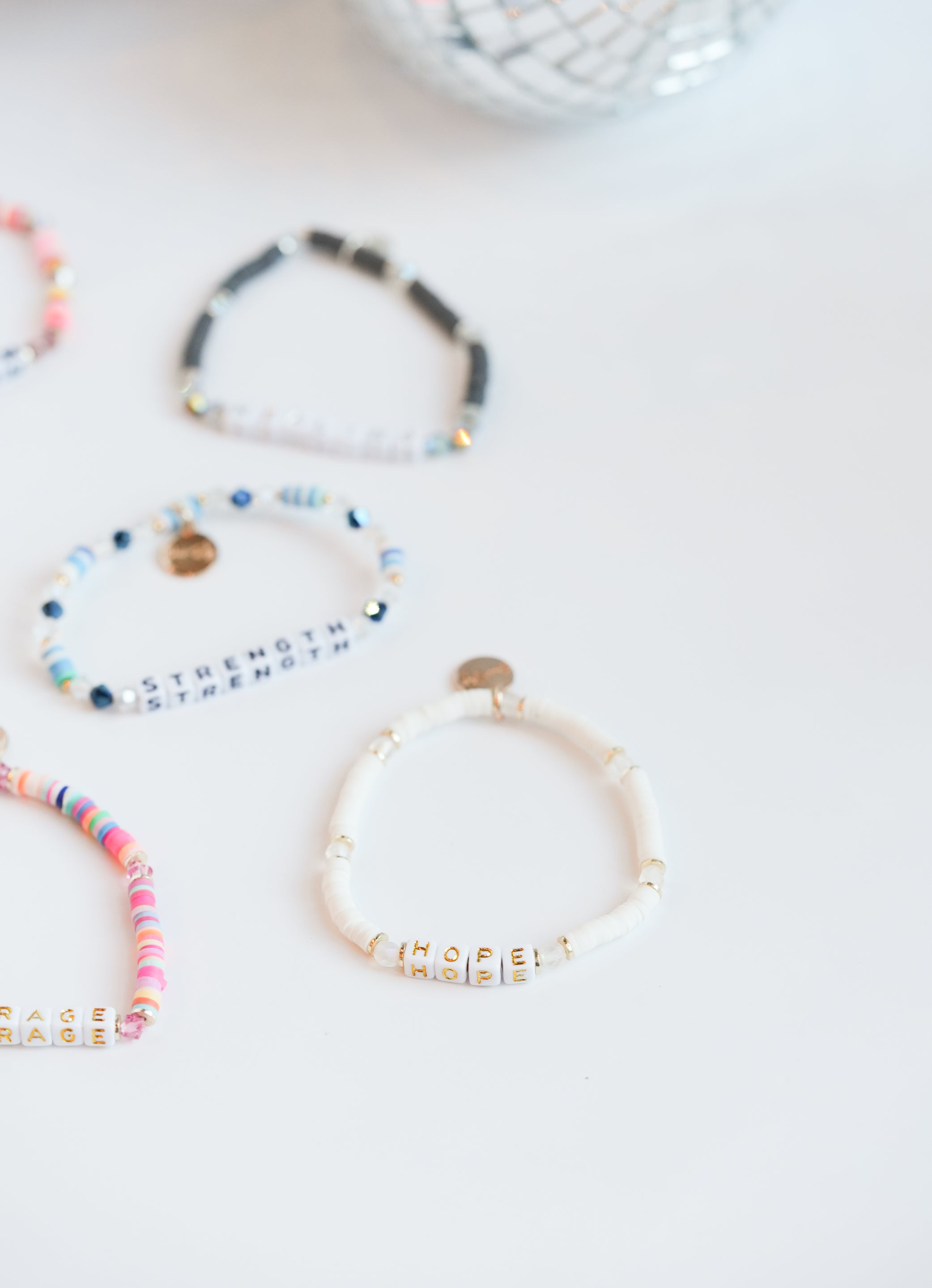 Custom Mini White Seed Bead Bracelet