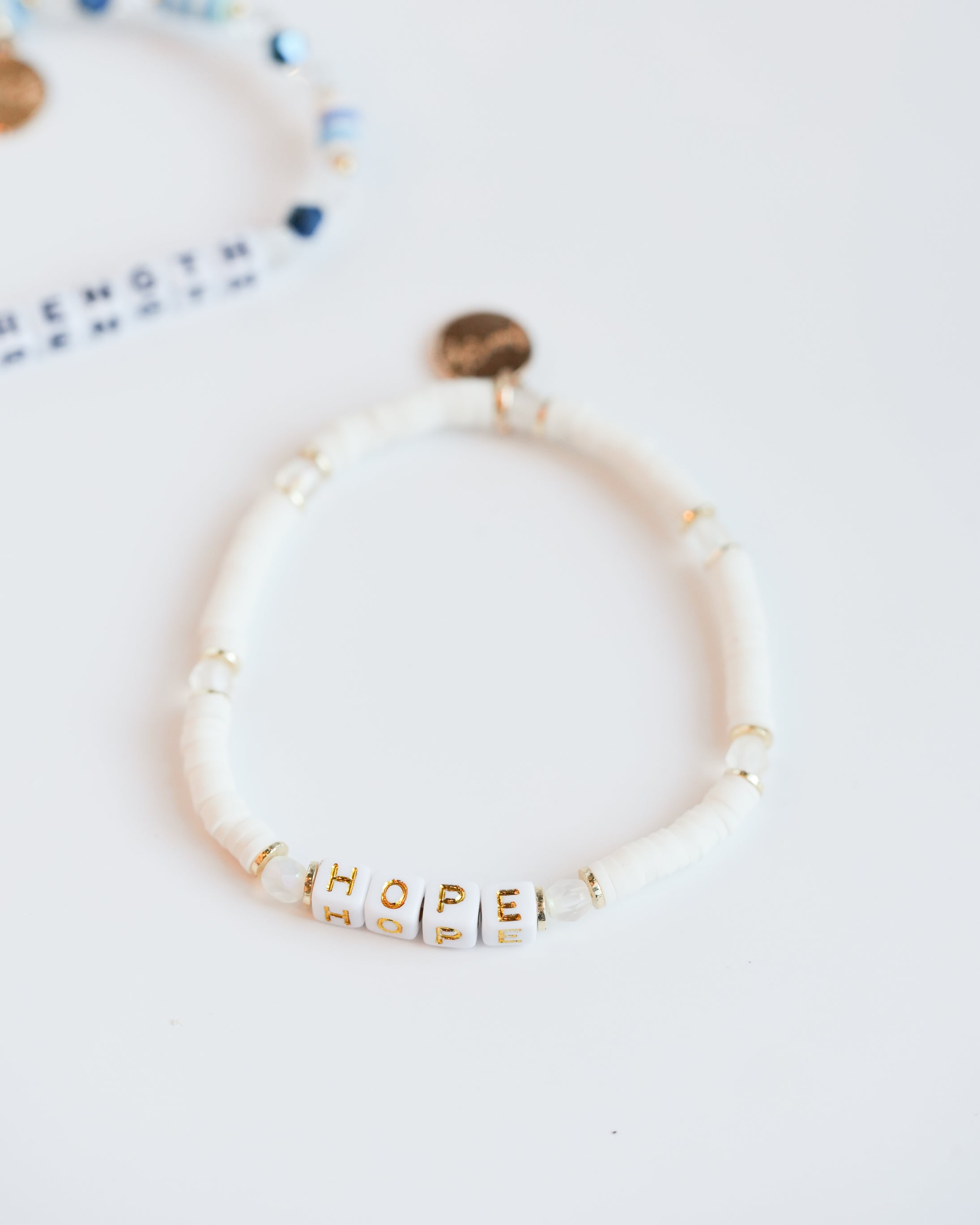 Custom Mini White Seed Bead Bracelet