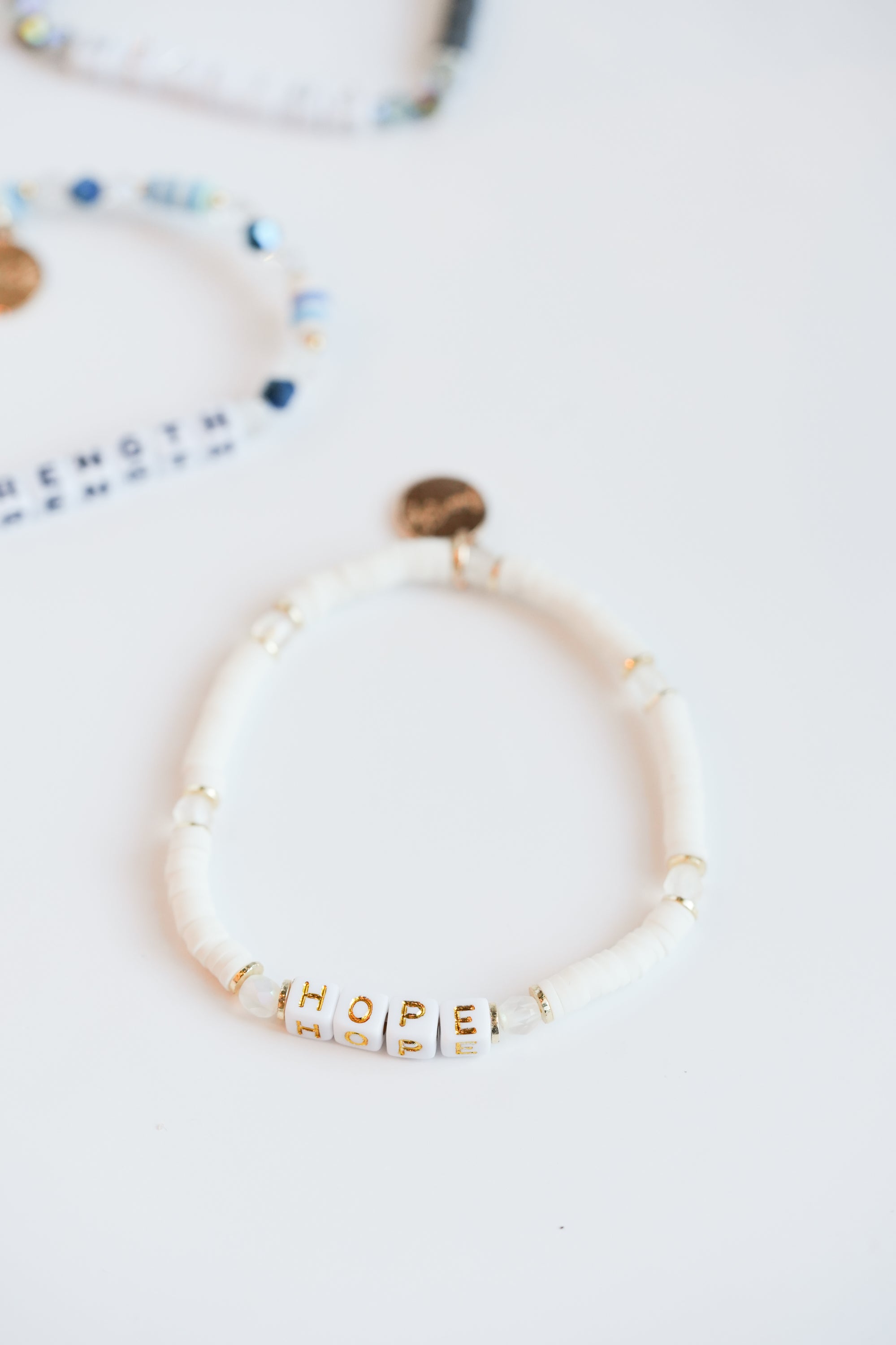 Custom Mini White Seed Bead Bracelet