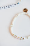 Custom Mini White Seed Bead Bracelet