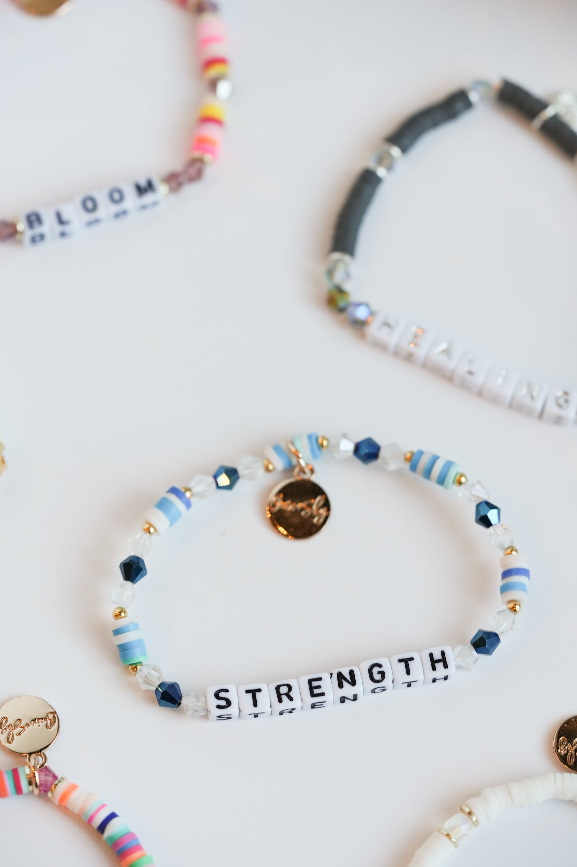 Custom Mini Blue Seed Bead Bracelet