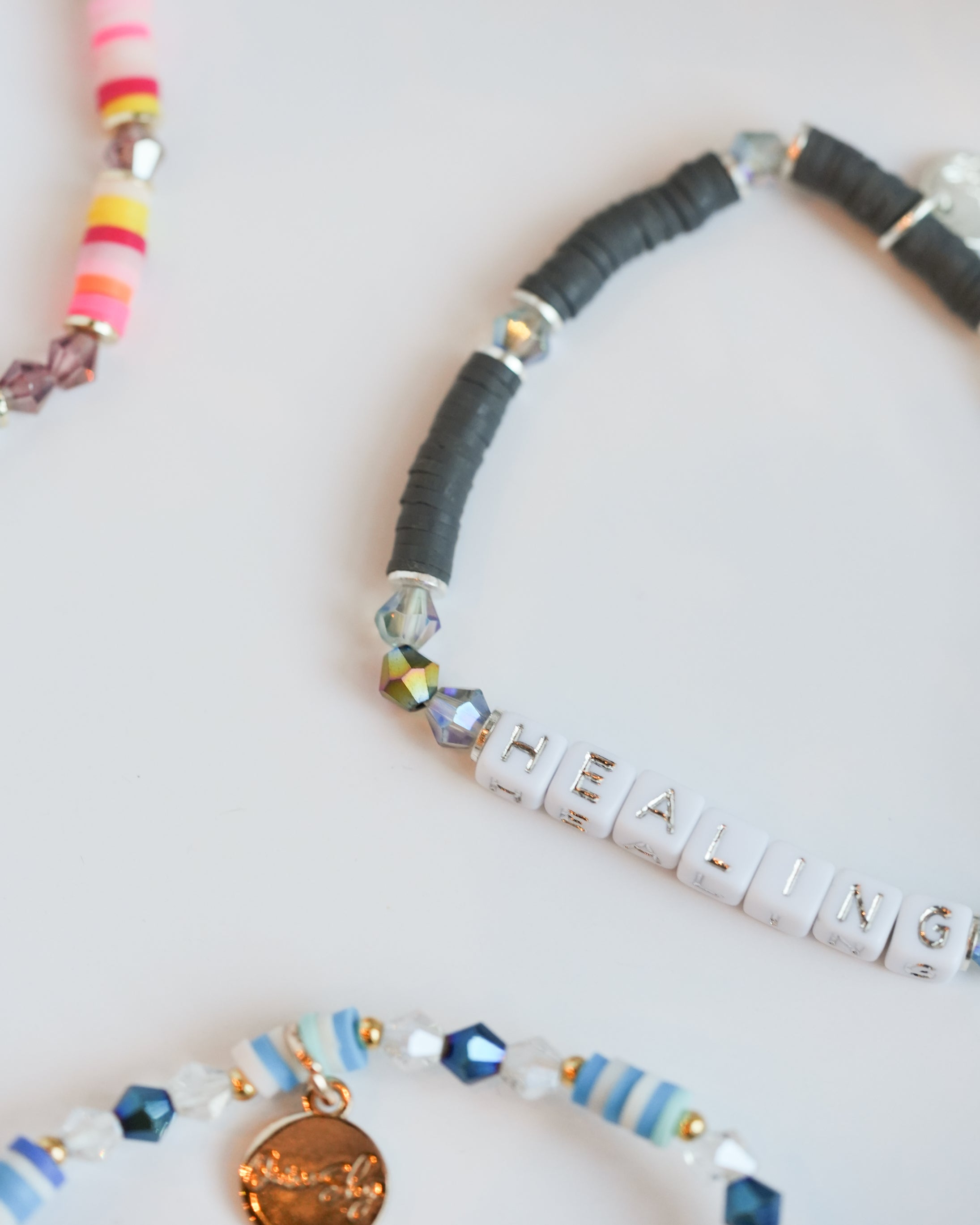 Custom Mini Gray Seed Bead Bracelet
