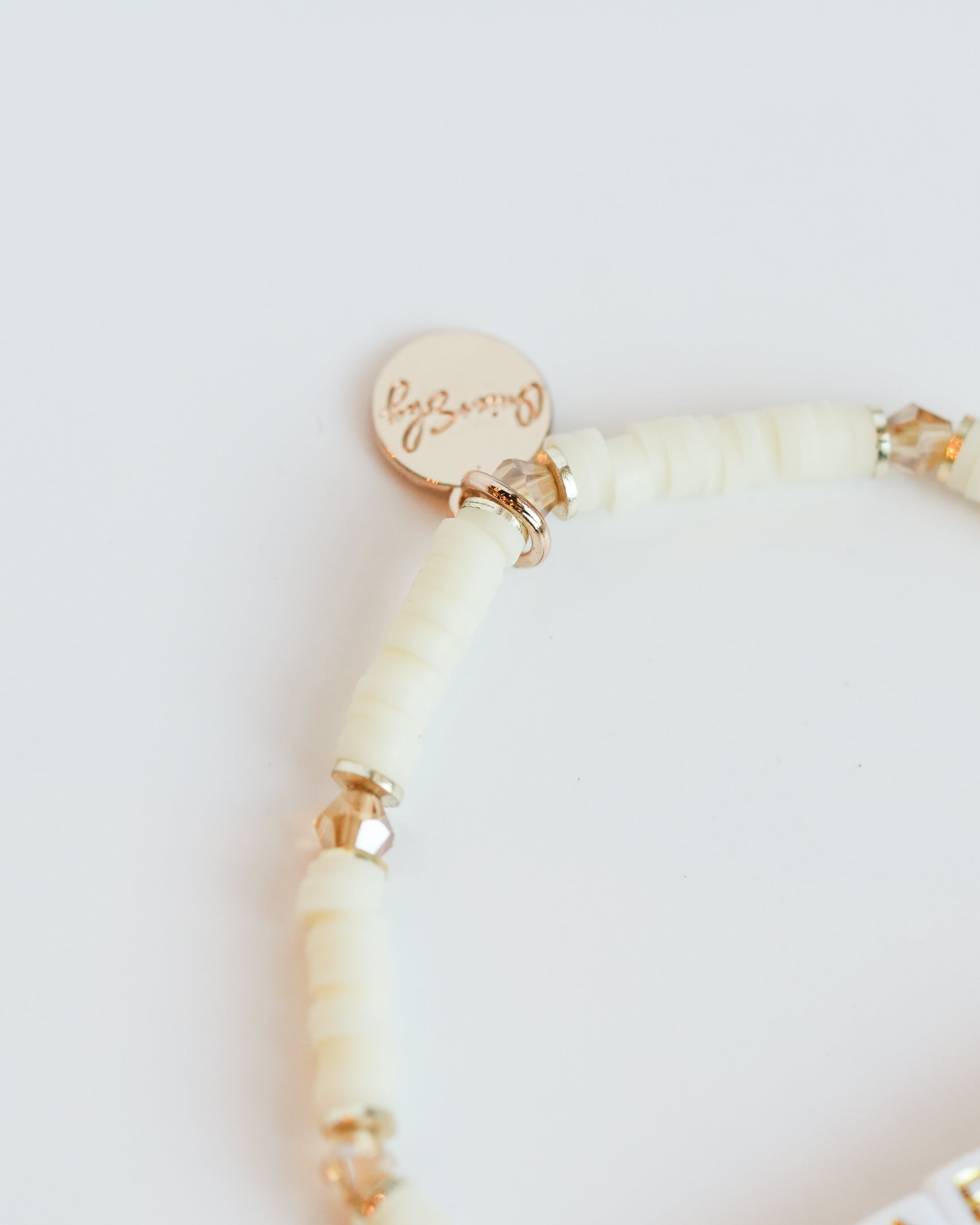 Custom Mini Beige Seed Bead Bracelet