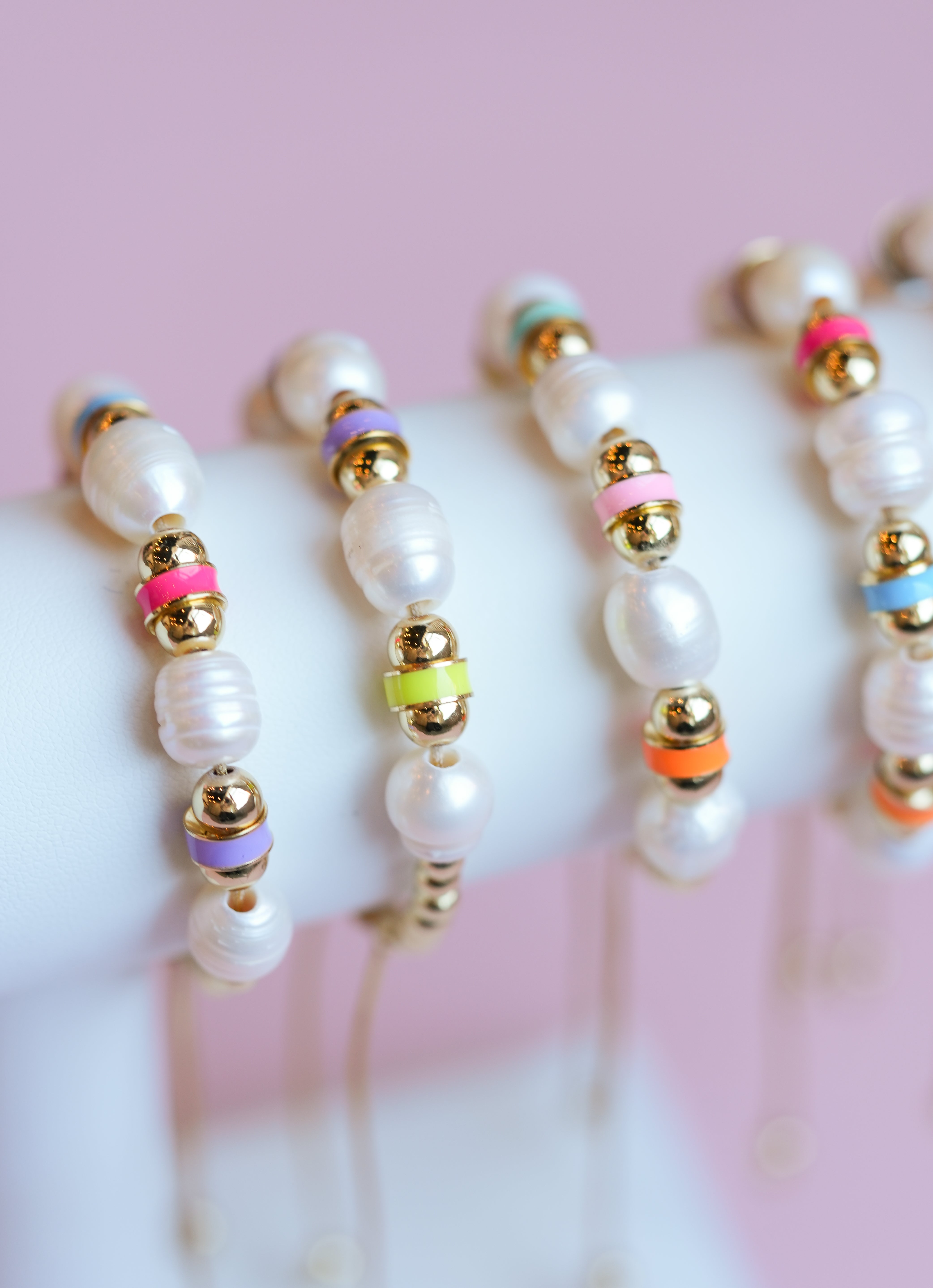 Rainbow Pearl Adjustable Bracelet