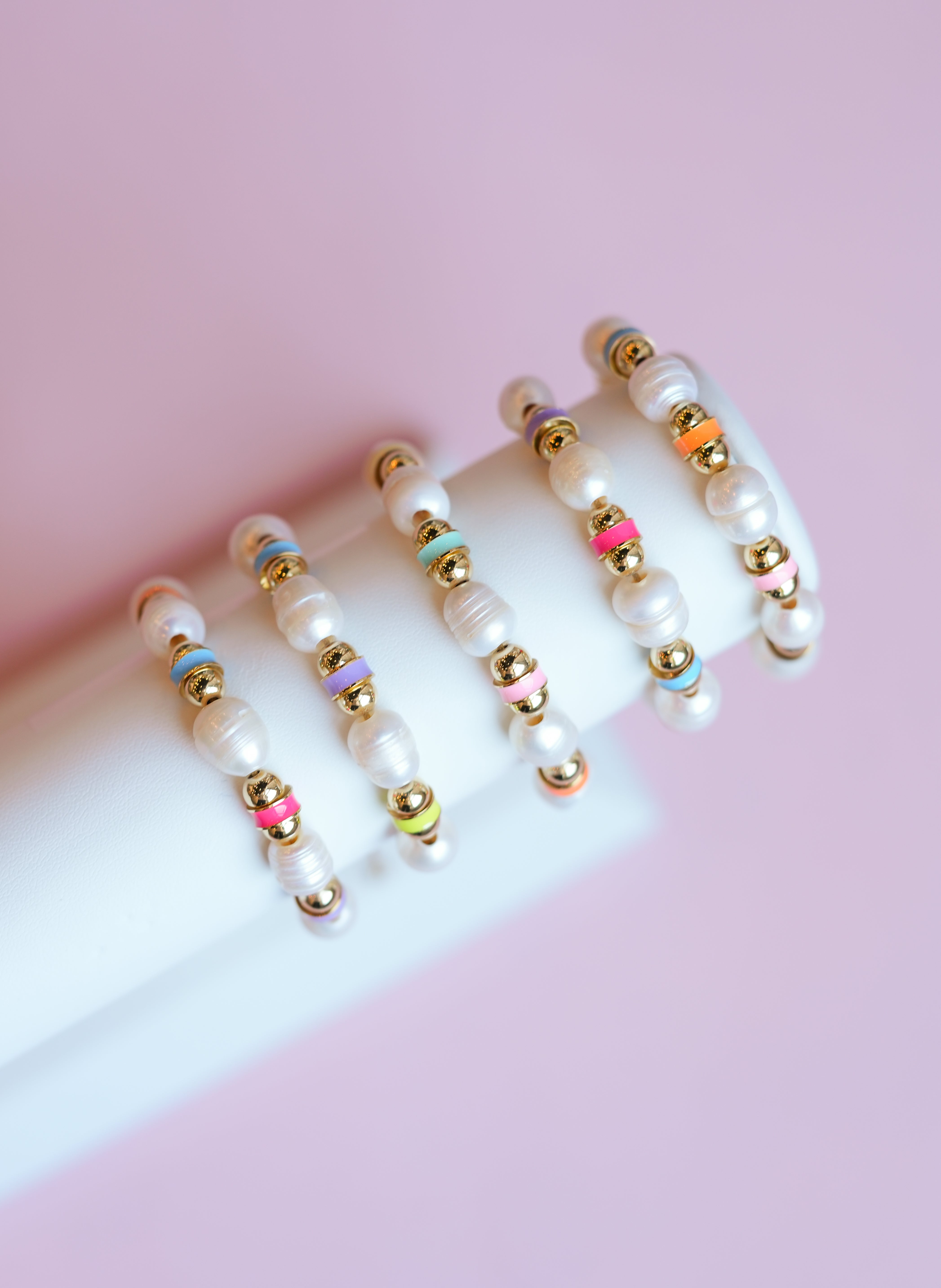 Rainbow Pearl Adjustable Bracelet