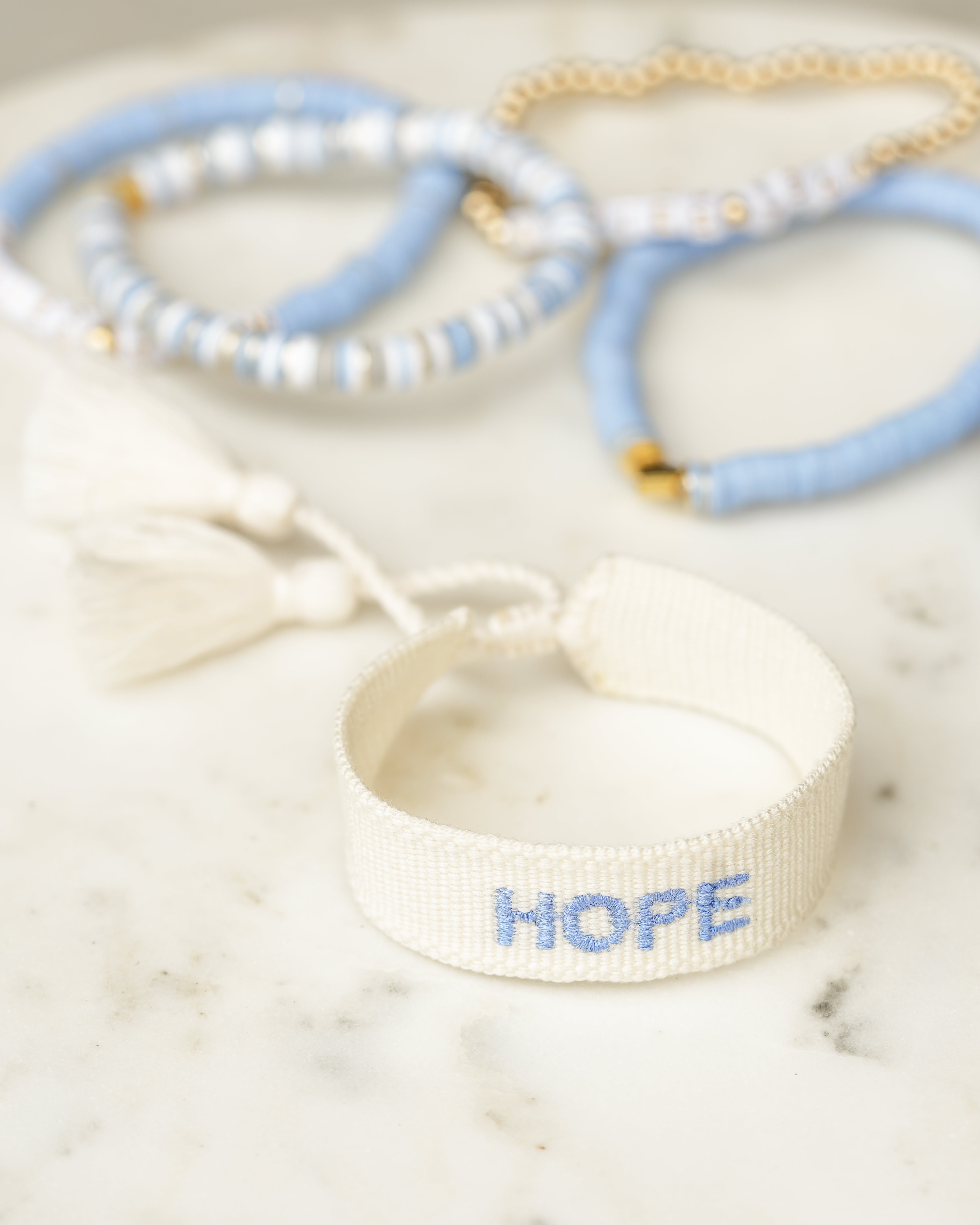 Annie's Team 'Hope' Embroidered Bracelet