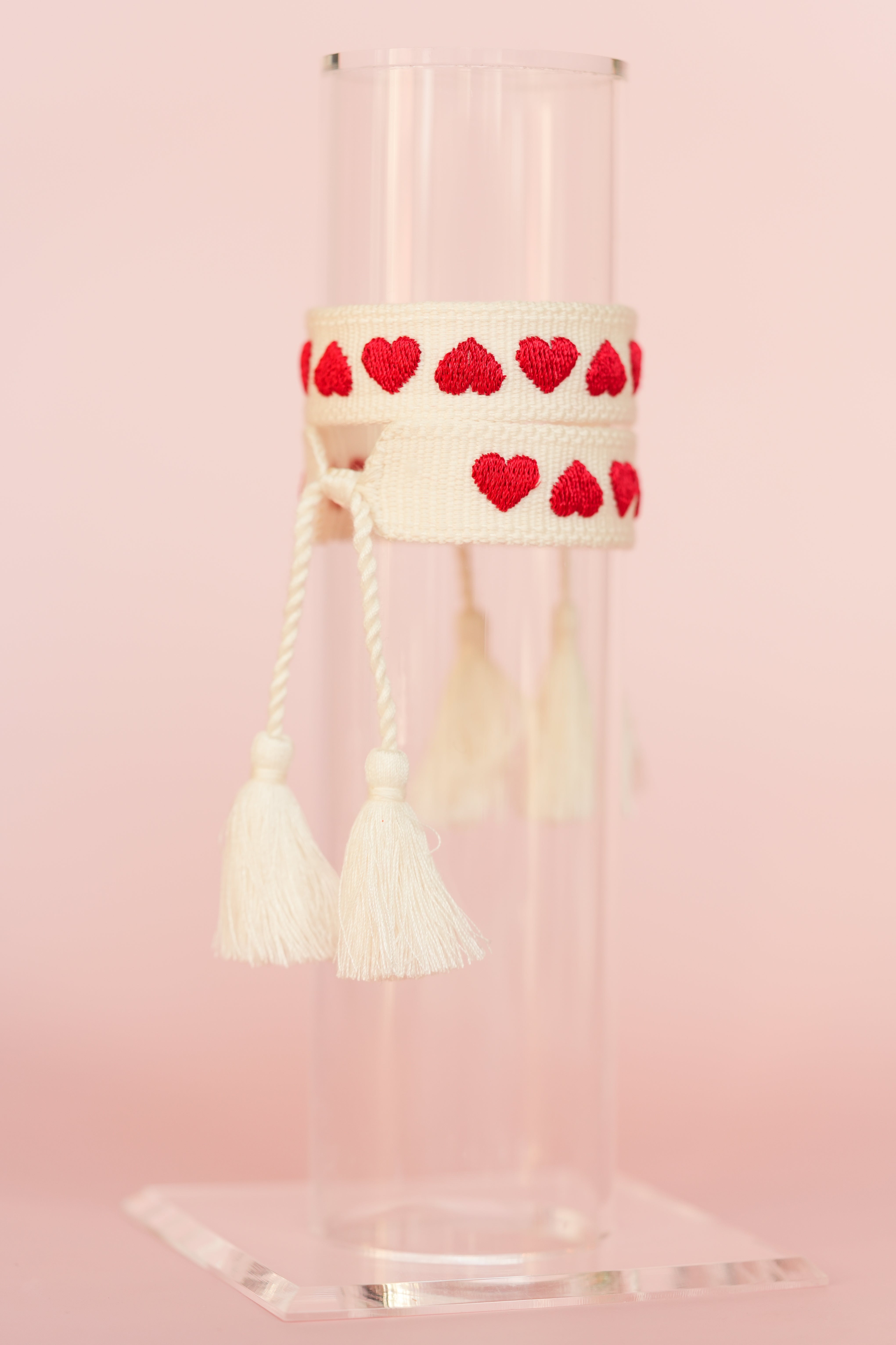 Heart Embroidered Bracelet