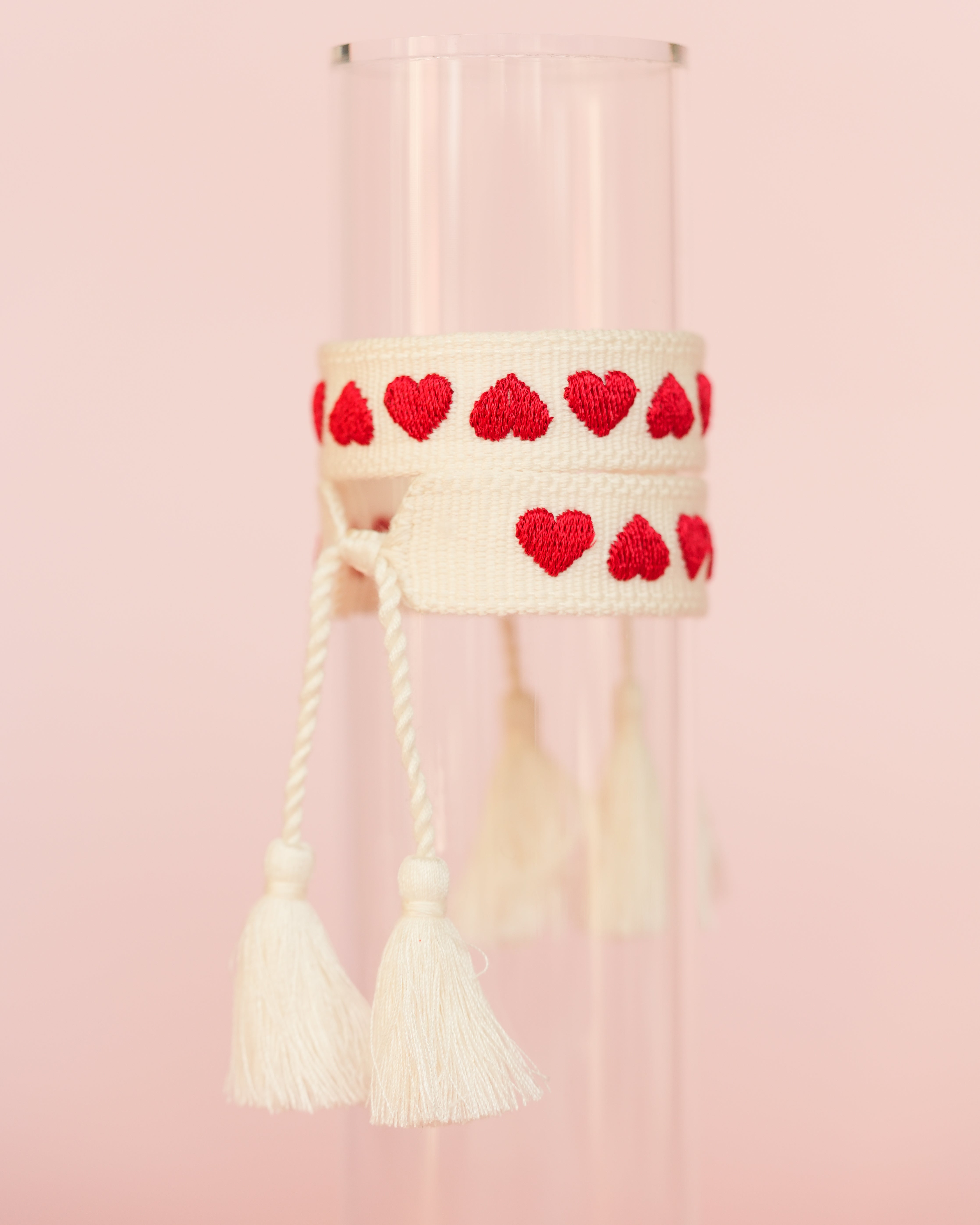 Heart Embroidered Bracelet