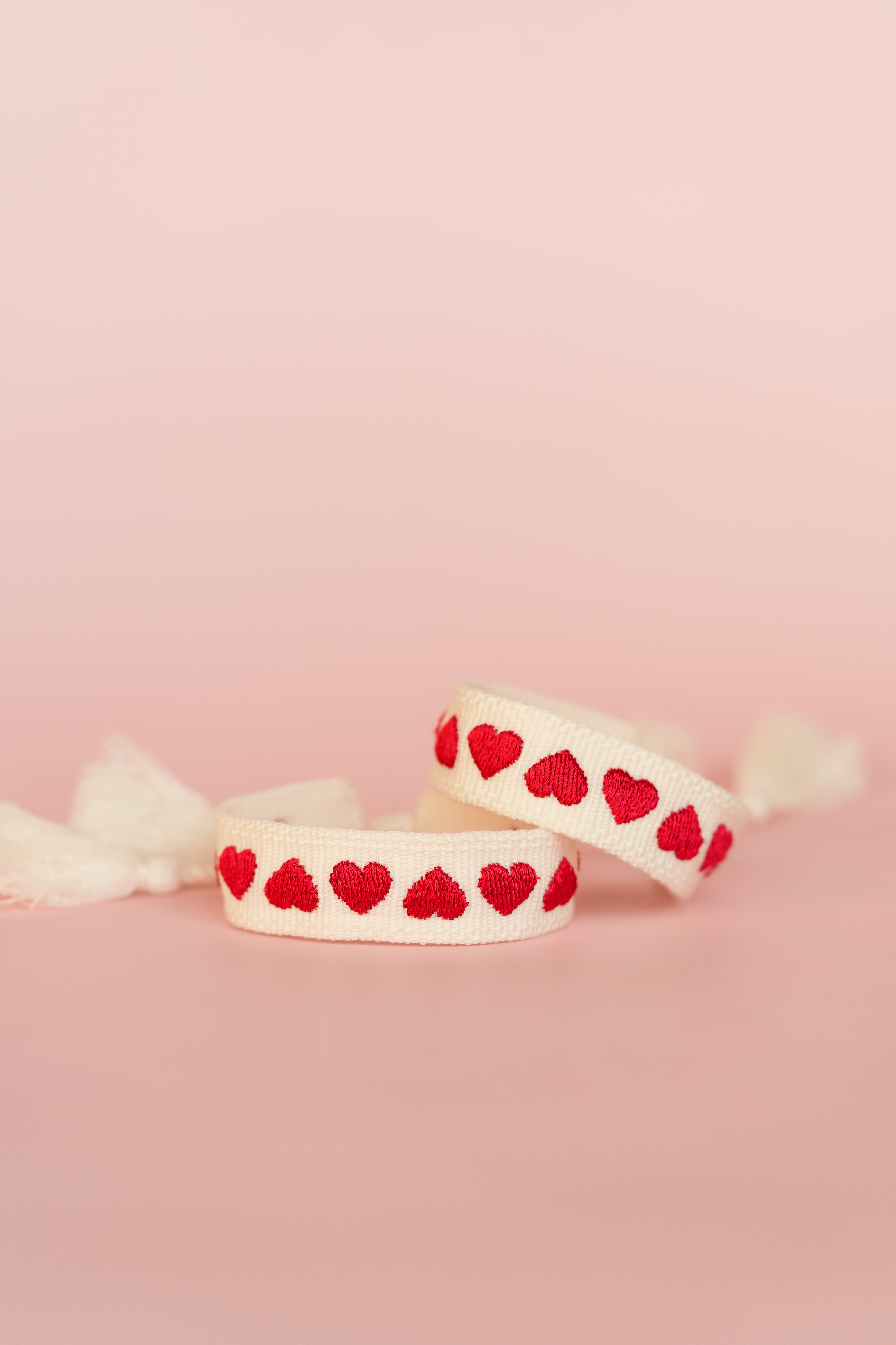 Heart Embroidered Bracelet