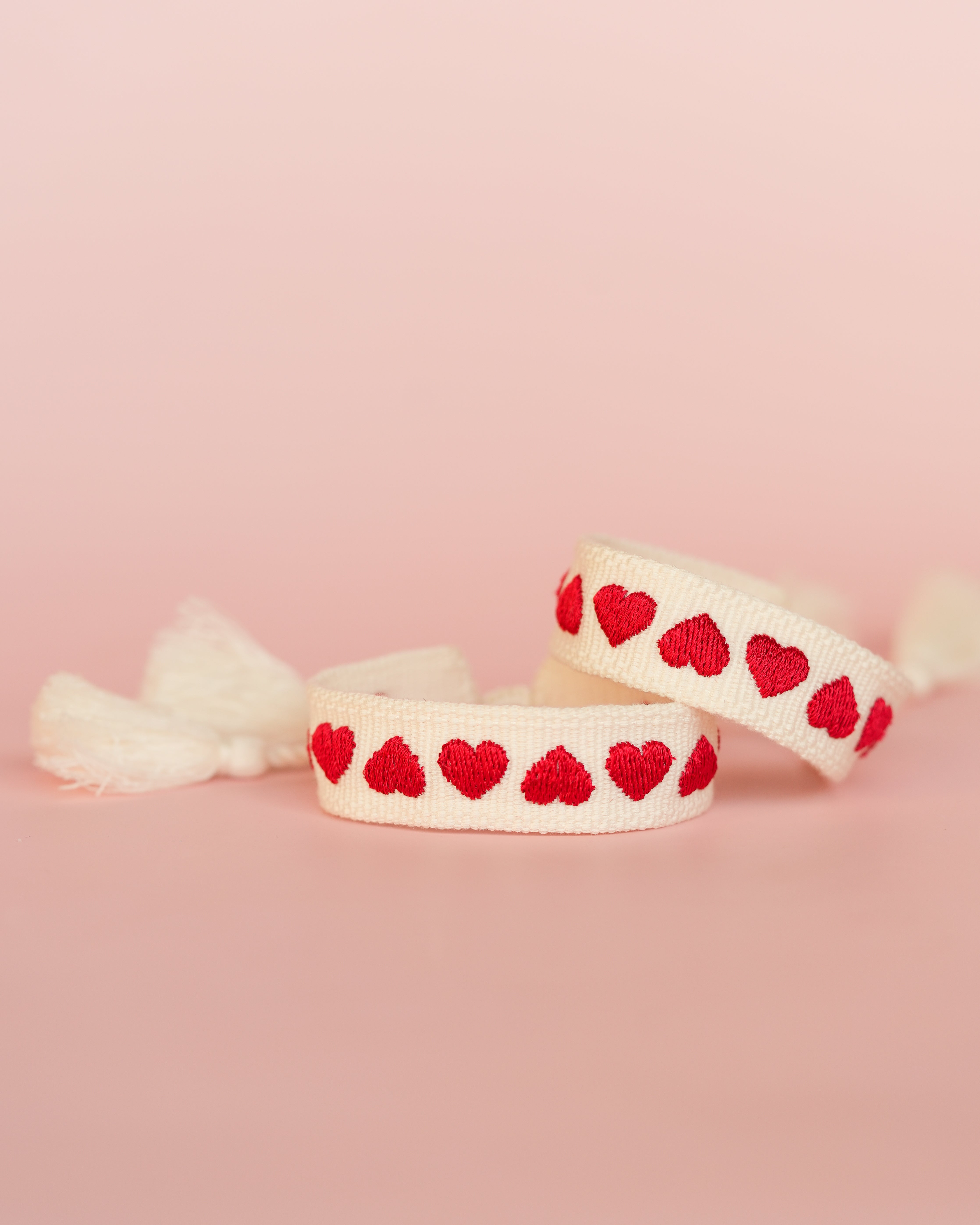 Heart Embroidered Bracelet
