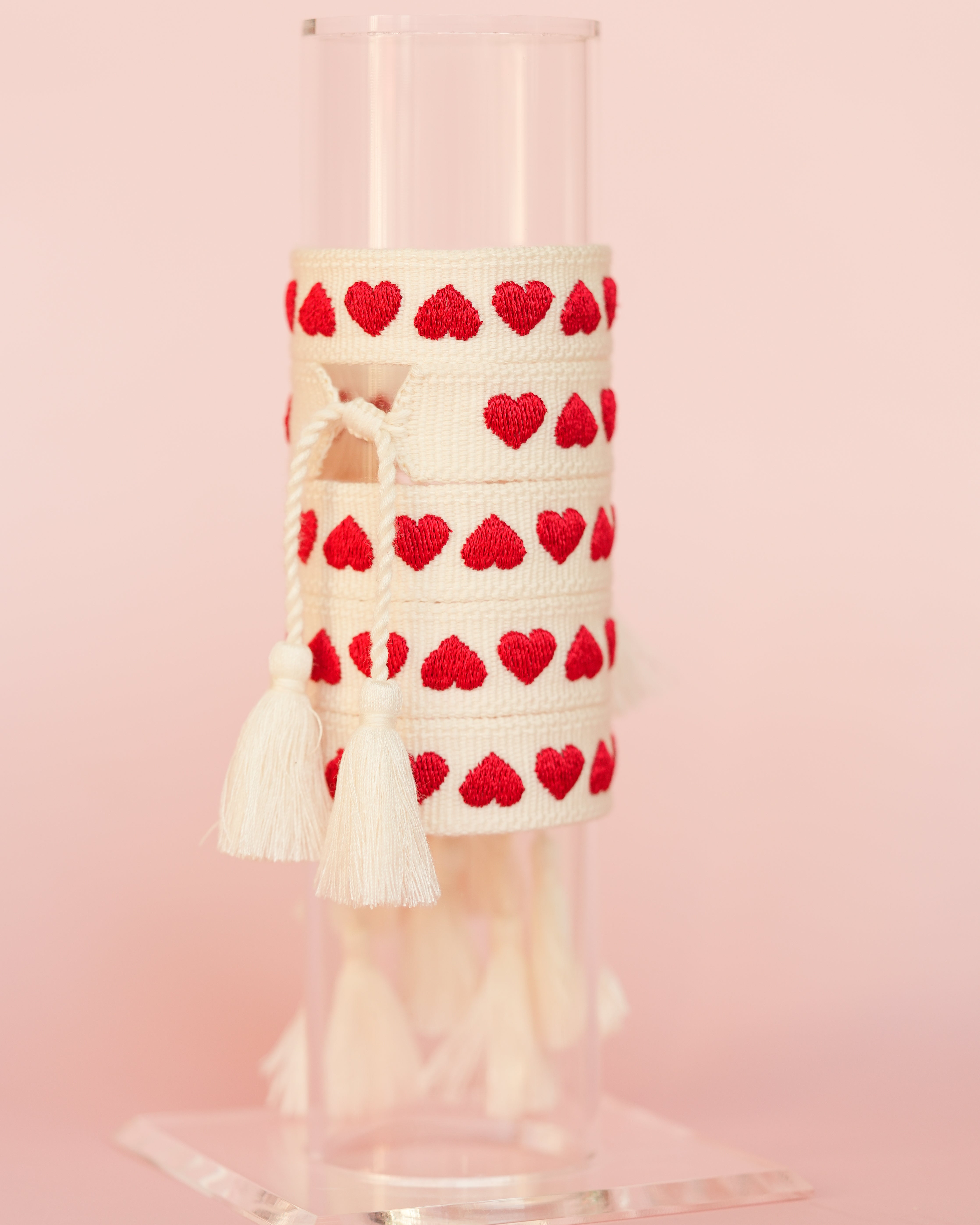 Heart Embroidered Bracelet